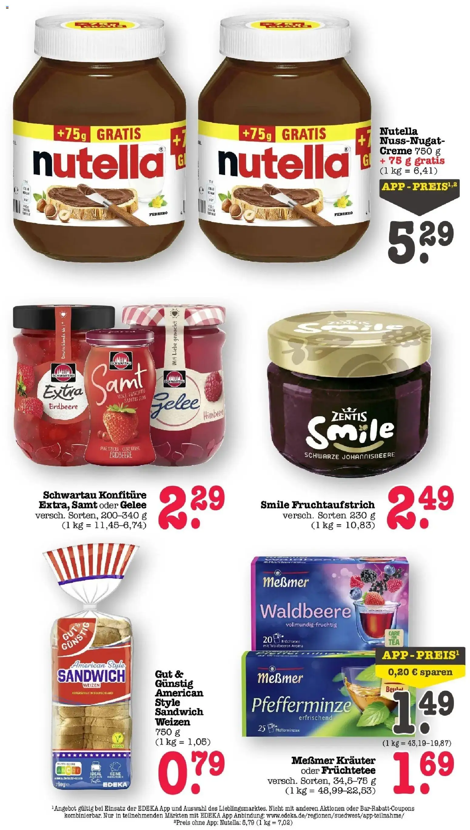 E center Prospekt Mainz-Weisenau (ab 26.10.2026) zum Blättern | Seite: 32 | Produkte: Früchtetee, Messmer, Nutella, Himbeere