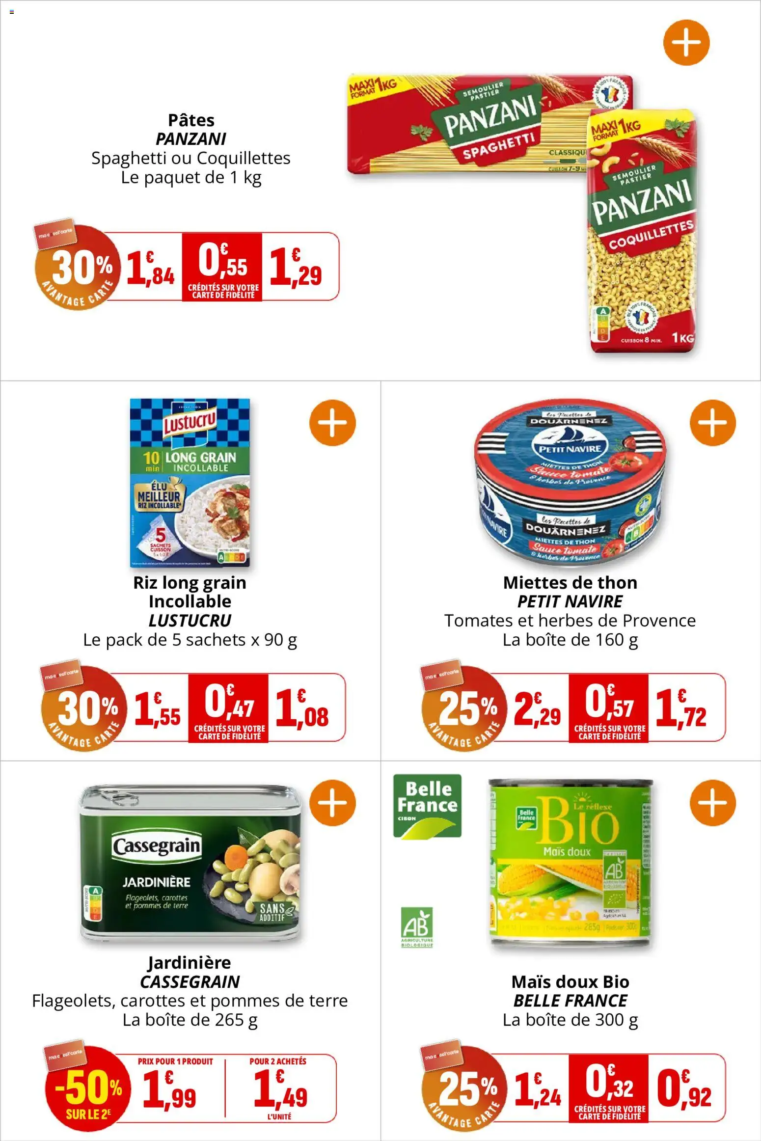 {H1} | Page: 24 | Produits: Spaghetti, Jardinière, Thon, Coquillettes