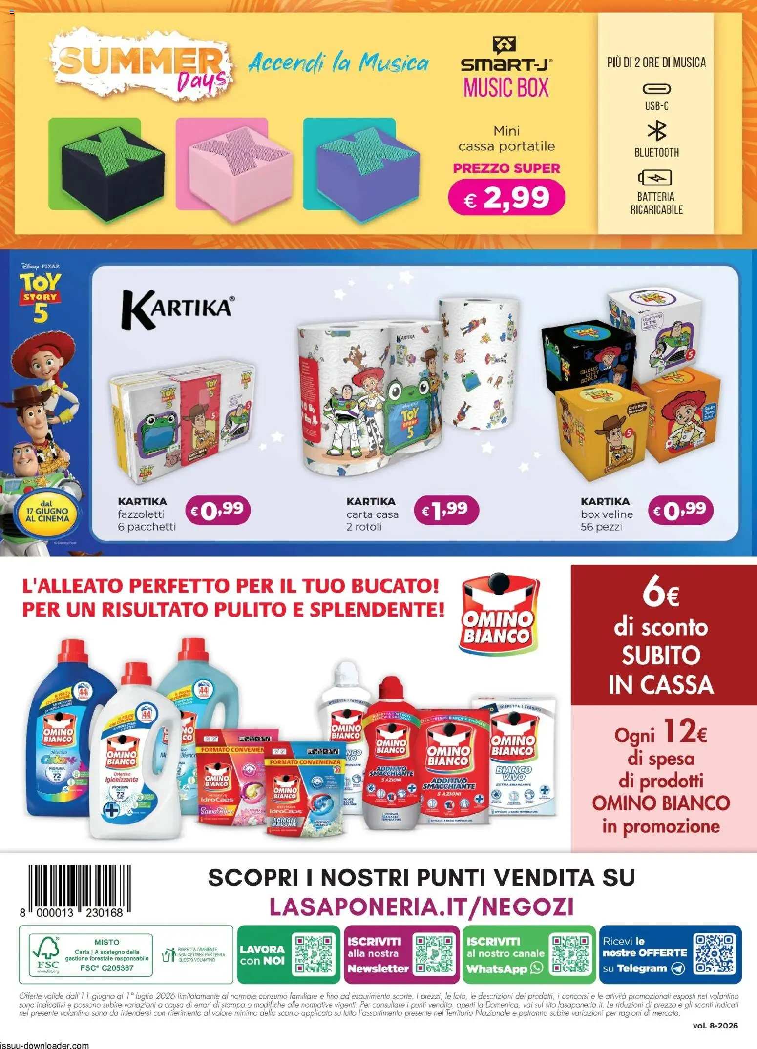 Volantino La Saponeria del 11.06.2026 | Pagina: 17 | Prodotti: Fazzoletti, USB, Batteria, Terra