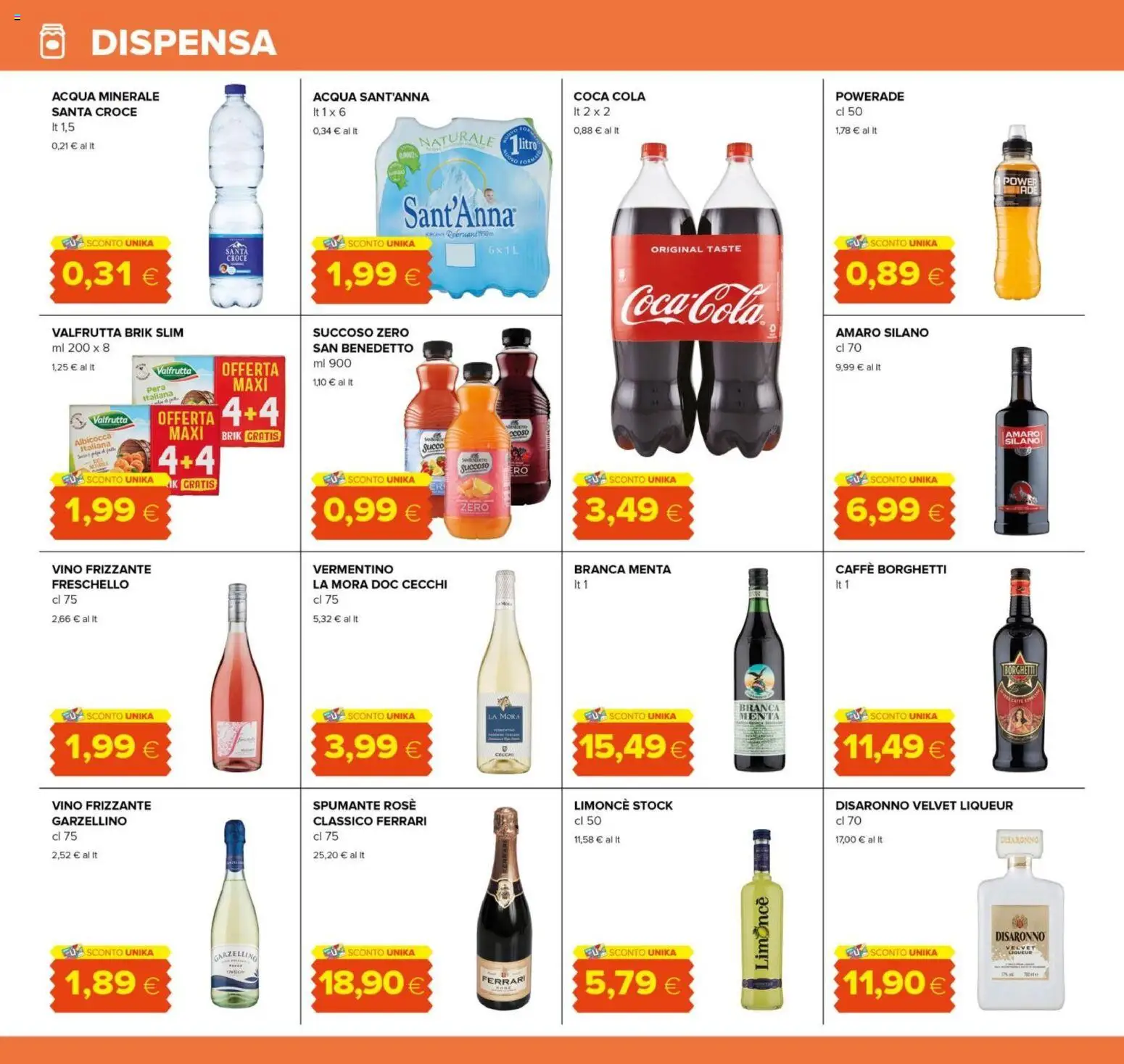 Volantino Oasi del 10/08/2026 | Pagina: 20 | Prodotti: Caffè, Acqua, Vino, Amaro