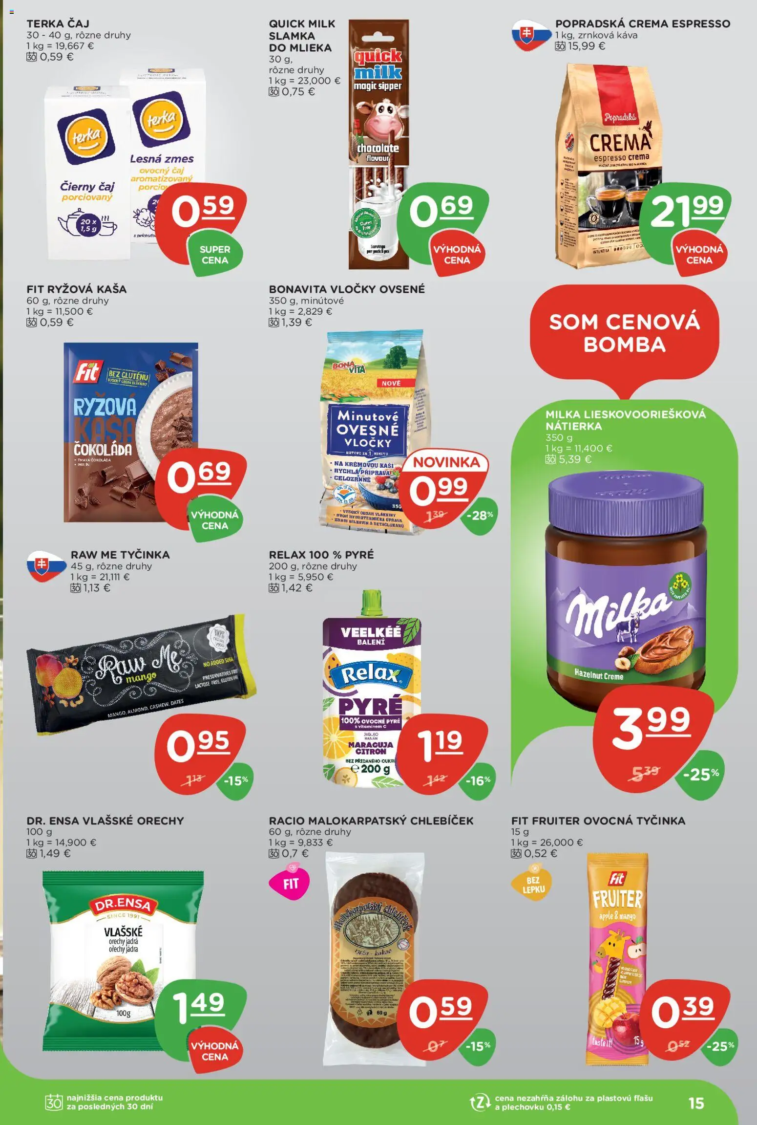 Nové Terno akcie – leták je platný od 16.07.2026 | Strana: 15 | Produkty: Čaj, Nátierka, Apple, Mango