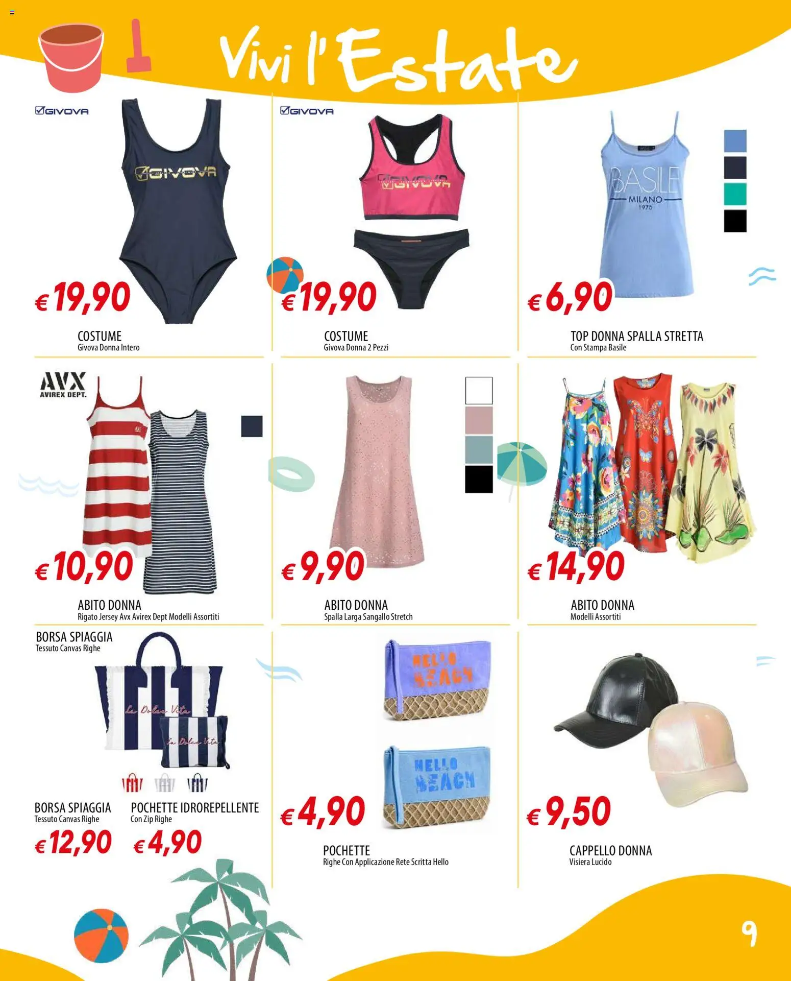 Volantino Galassia del 28.05.2026 | Pagina: 9 | Prodotti: Top, Cappello, Borsa, Stampa