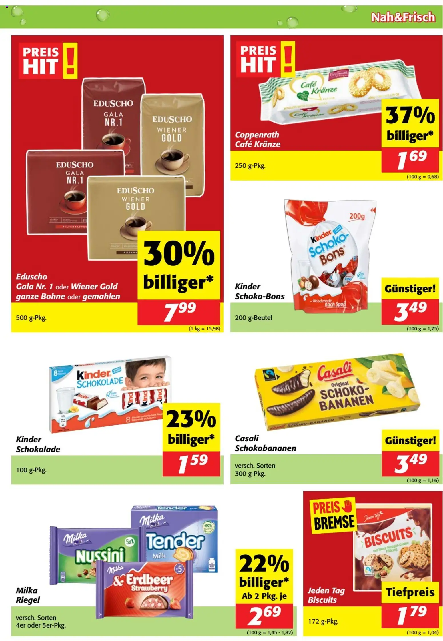 Nah und Frisch Flugblatt gültig ab 13.05.2026 | Seite: 8 | Produkte: Schokolade, Bananen