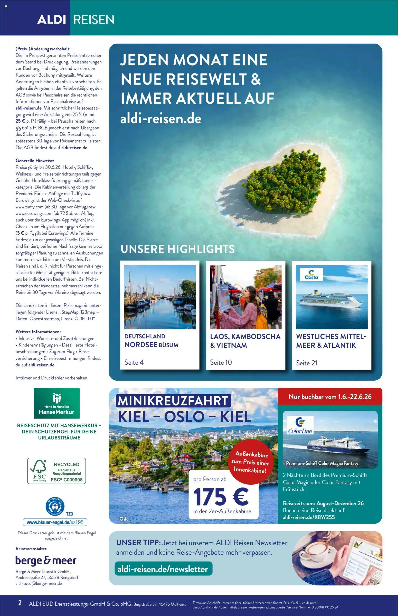 Aldi Reisen Prospekt – gültig ab 01.06.2026 | Seite: 2