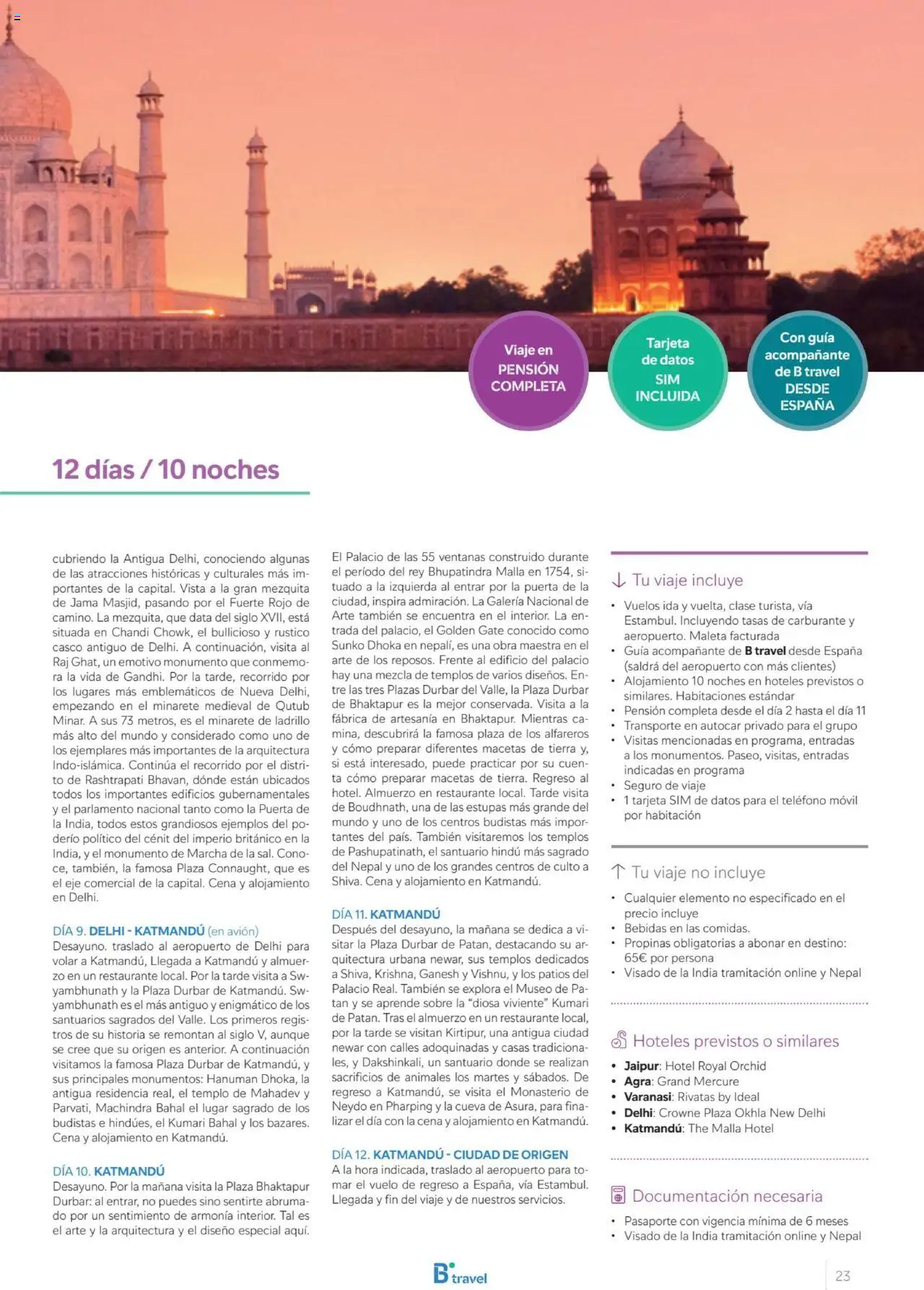 B the travel brand Viajeros Expertos Internacional 2026 │ válido desde el 03/10/2025 | Página: 23 | Productos: Teléfono, Móvil, Bebidas, Tierra