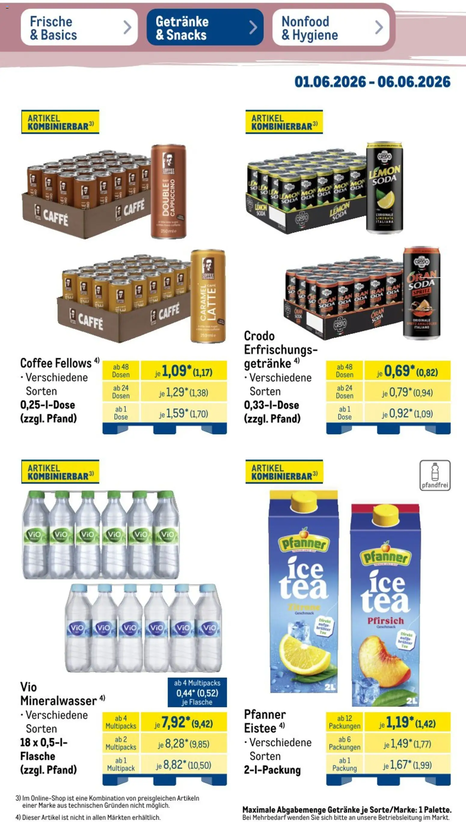 Metro NonFood-Angebote – gültig ab 01.06.2026 | Seite: 19 | Produkte: Mineralwasser, Pfirsich