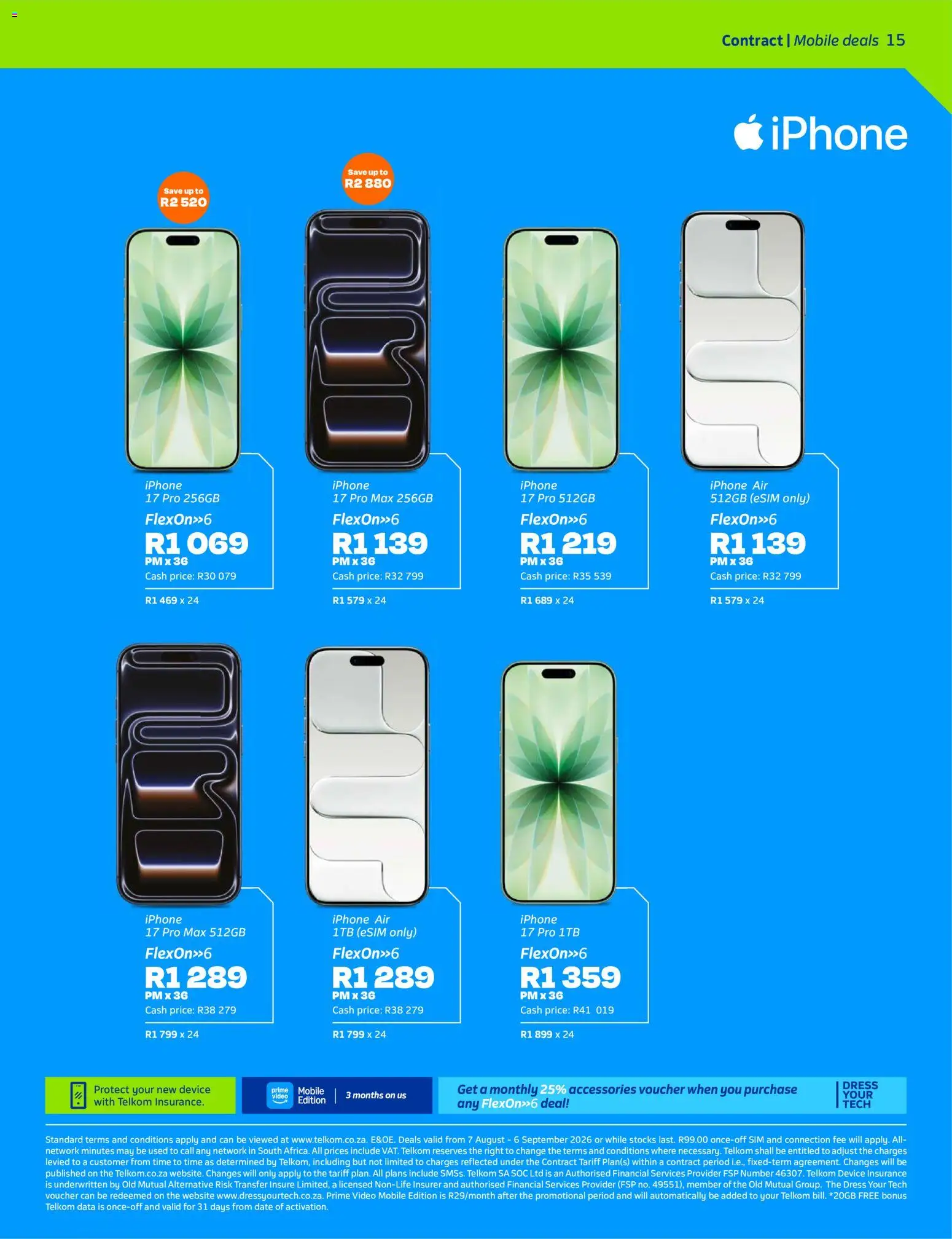 New Telkom catalogue – valid from 07/08/2026 | Page: 15 | Products: Dress, Data, Sim