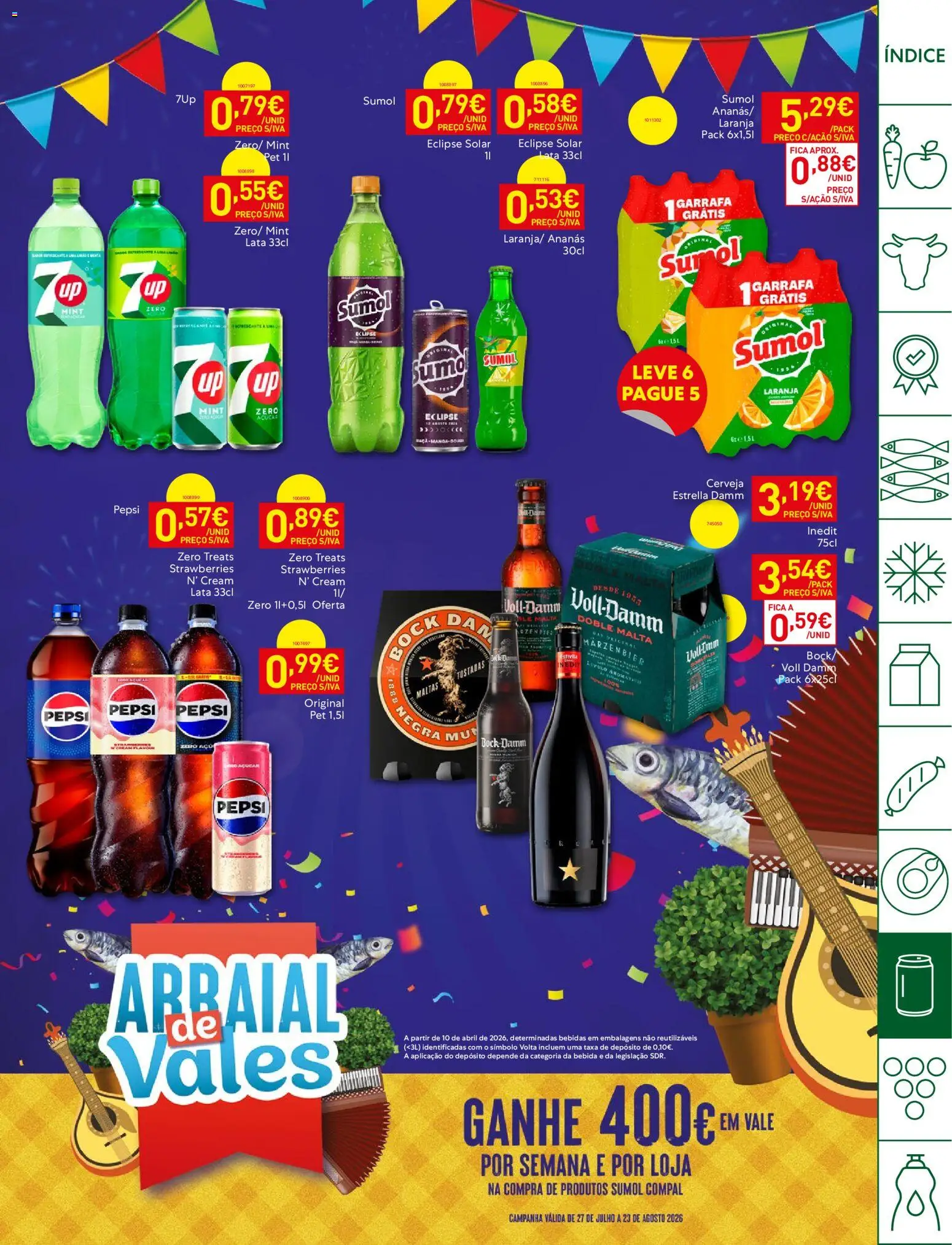 Recheio Horeca │ válido de 18/08/2026 | Página: 19 | Produtos: Ananás, Sumo, Cerveja, Bebida
