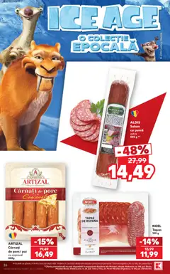 Ofertele Kaufland valabile de la 16.09.2026 | Pagină: 26 | Produse: Carnati de porc, Pui, Cașcaval, Salam