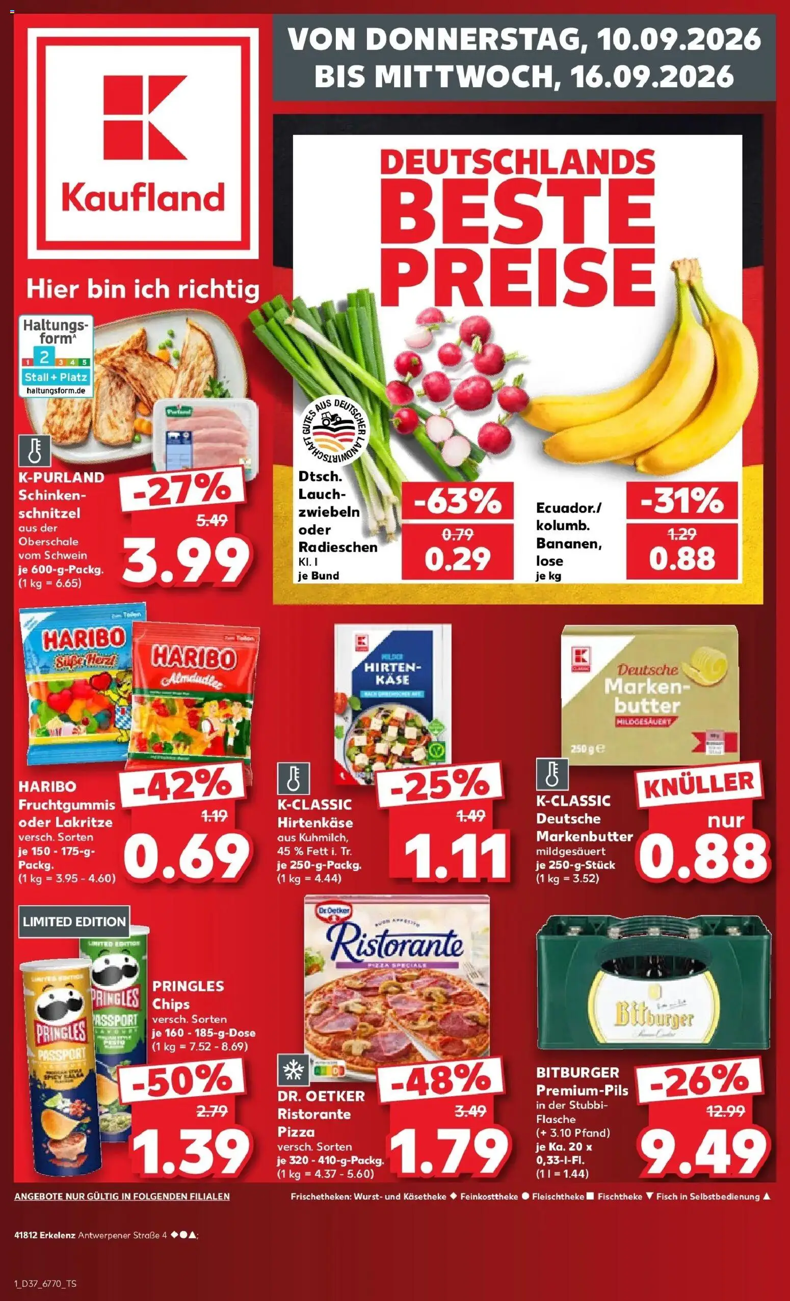 Prospekt Kaufland ab 07.09.2026 » Angebote Online zum Blättern | Seite: 10 | Produkte: Ristorante, Bitburger, Wurst, Chips