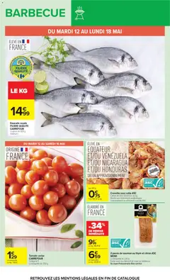 Carrefour - Prévisualisation de Carrefour catalogue valide à partir de 12.05.2026 | Page: 10 | Produits: Citron, Crevette, Tomate cerise, Saumon