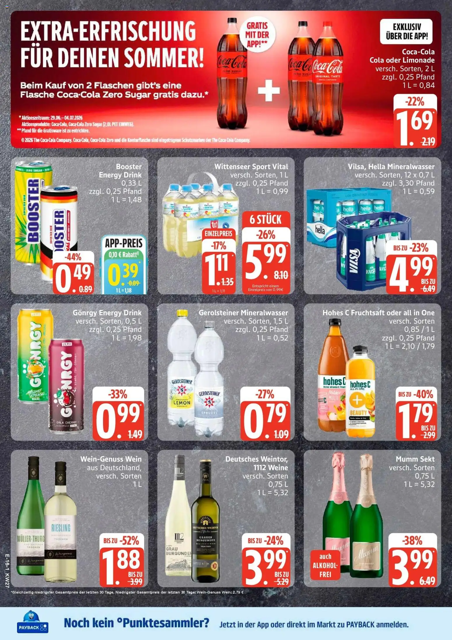 Edeka - EDEKA: Wochenangebote – gültig ab 28.06.2026 | Seite: 17 | Produkte: Cola, Energy, Hella, Gerolsteiner