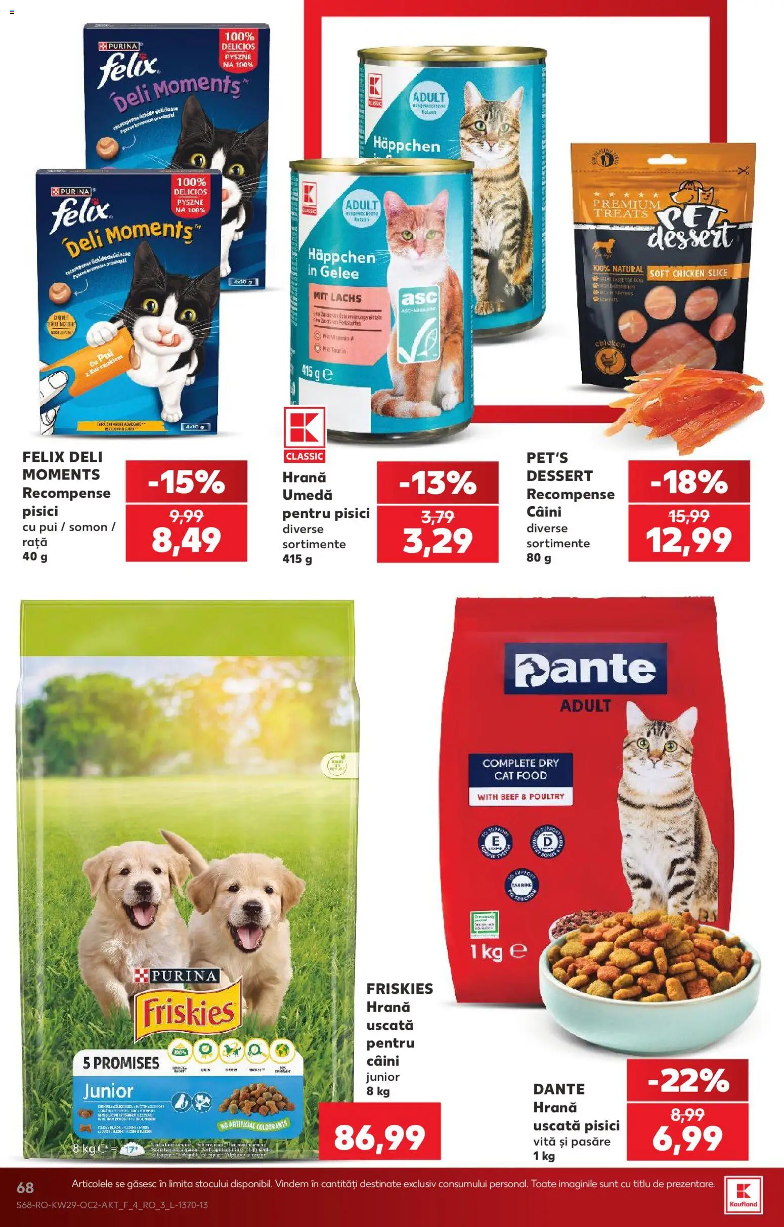 Noul catalog Kaufland – valabil de la 15.07.2026 | Pagină: 68 | Produse: Vită, Pui, Rață, Somon