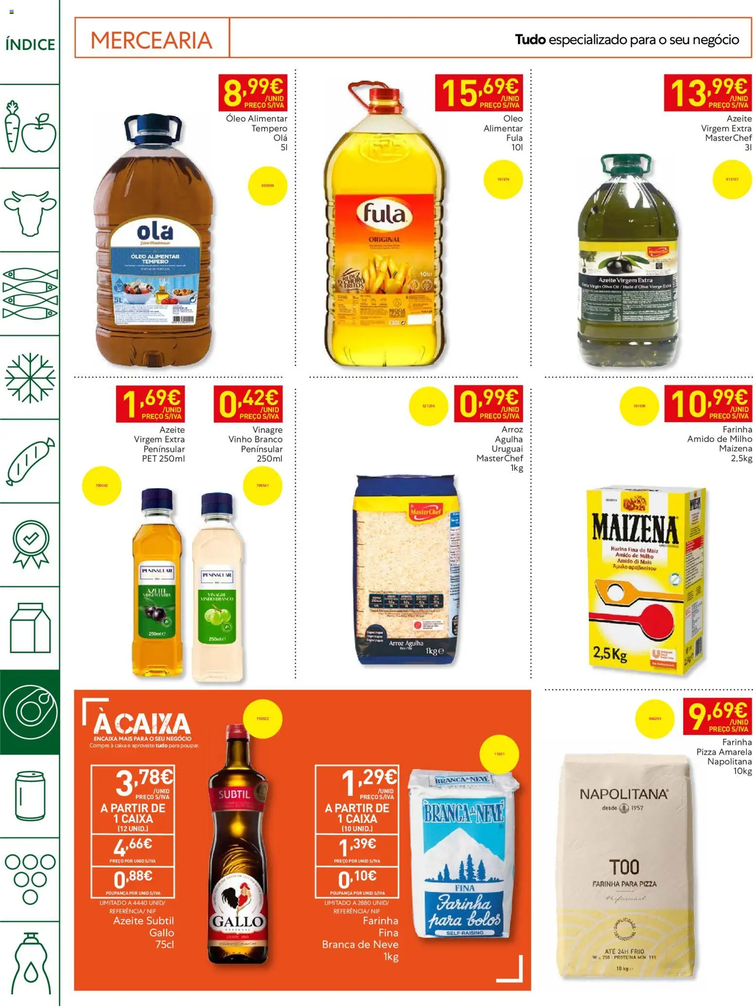 Recheio Horeca Madeira │ válido de 26.05.2026 | Página: 18 | Produtos: Vinagre, Caixa, Pizza, Proteina