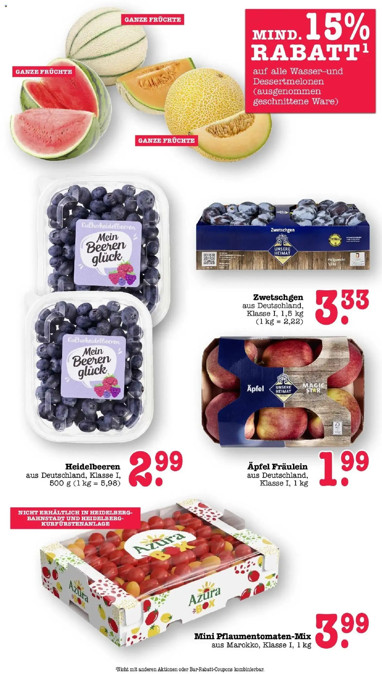 Edeka Prospekt Heidelberg – gültig ab 27.07.2026 | Seite: 20 | Produkte: Äpfel, Zwetschgen, Heidelbeeren