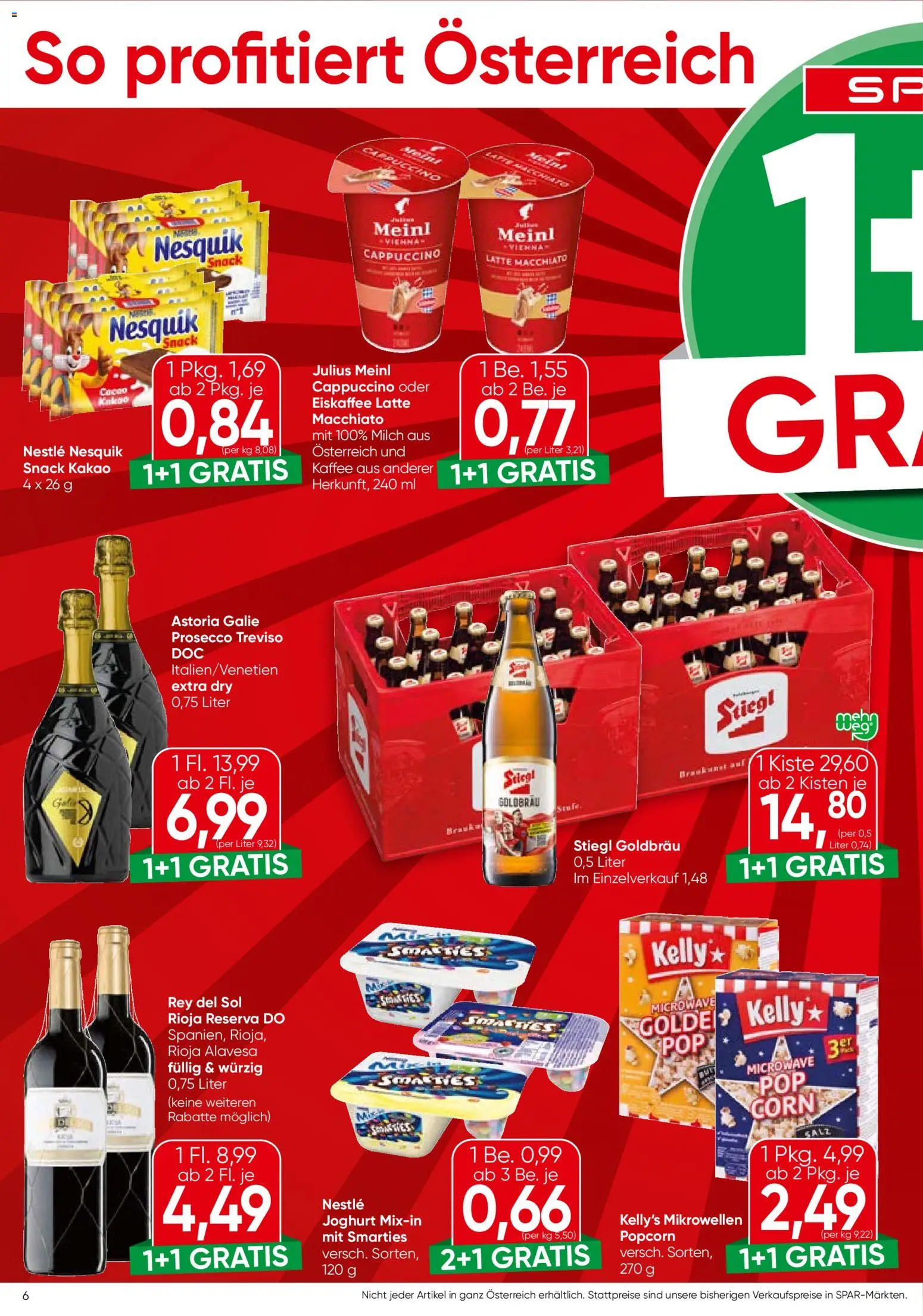 Spar Flugblatt - Burgenland gültig ab 25.06.2026 | Seite: 6 | Produkte: Milch, Joghurt, Kaffee