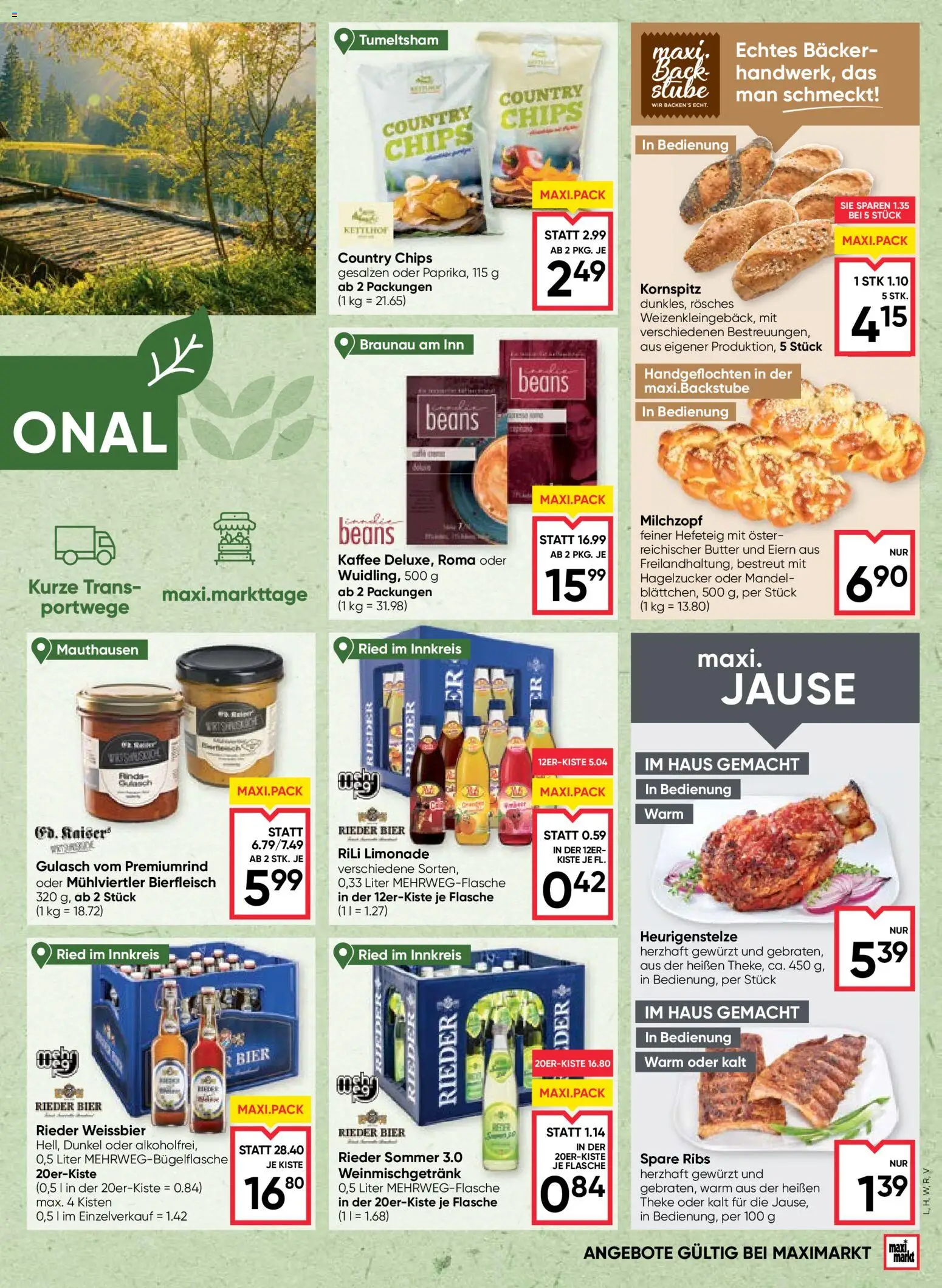Maximarkt Flugblatt gültig ab 25.06.2026 | Seite: 5 | Produkte: Chips, Butter, Kaffee, Bier