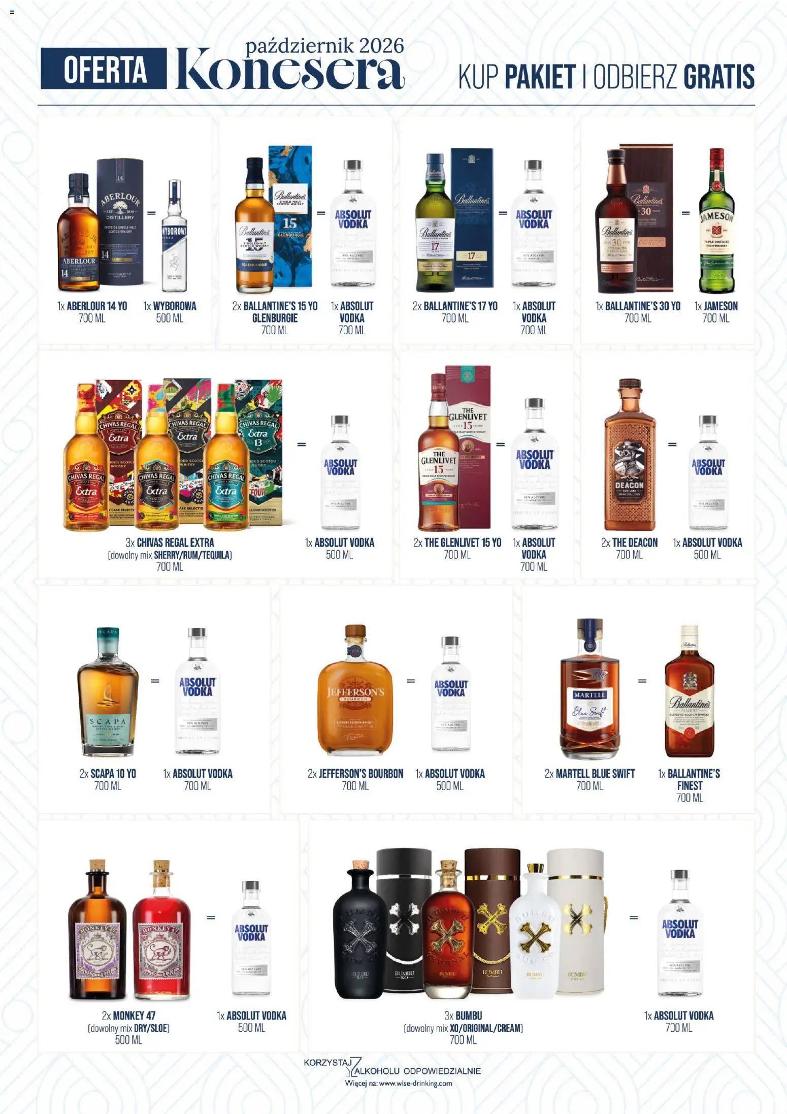 Eurocash gazetka - Katalog Alkoholowy od 01.10.2026 | Strona: 26 | Produkty: Chivas Regal, Chivas Regal Extra, Vodka, Regał