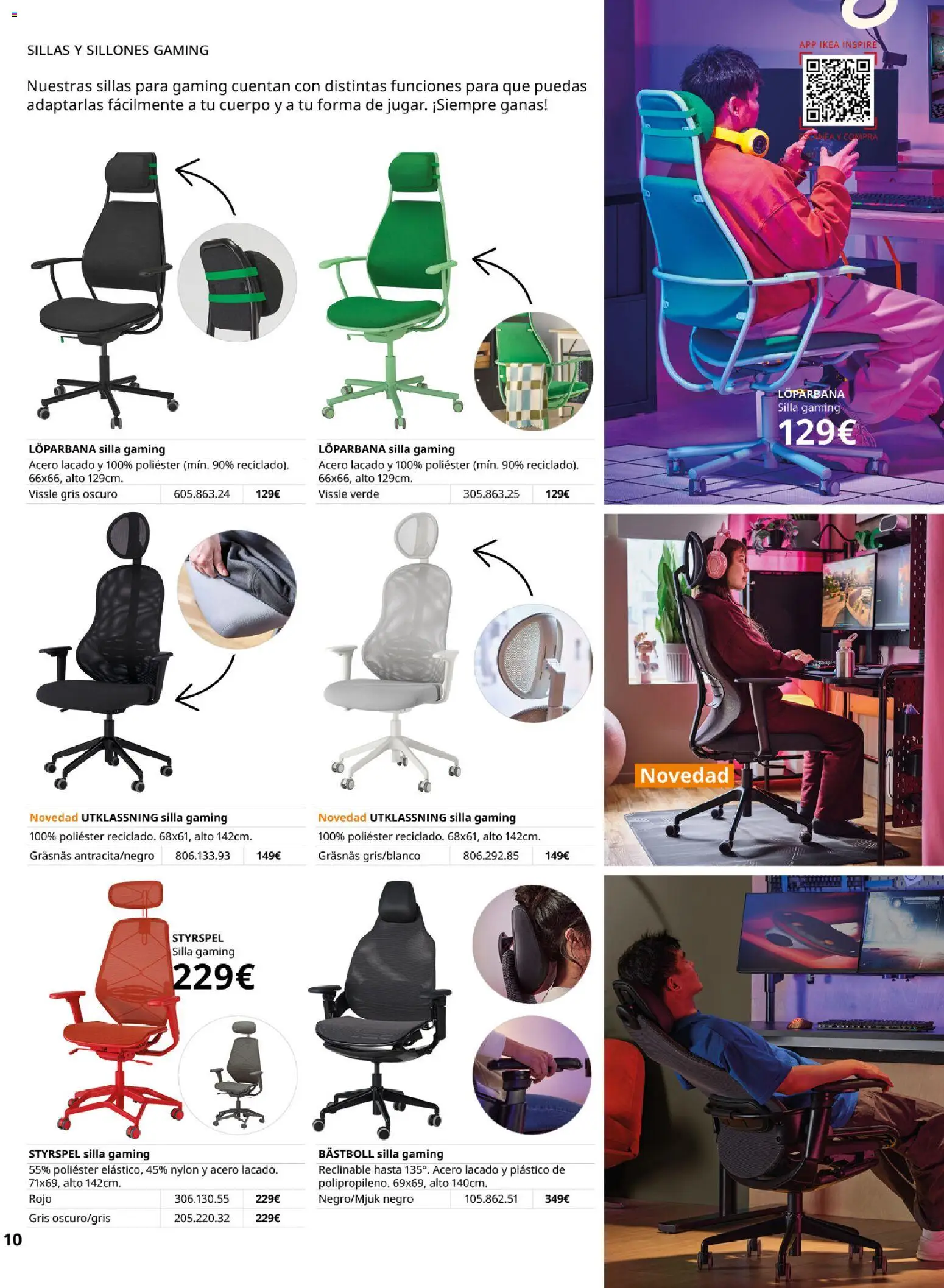 IKEA - Gaming │ válido desde el 01/10/2026 | Página: 10 | Productos: Silla
