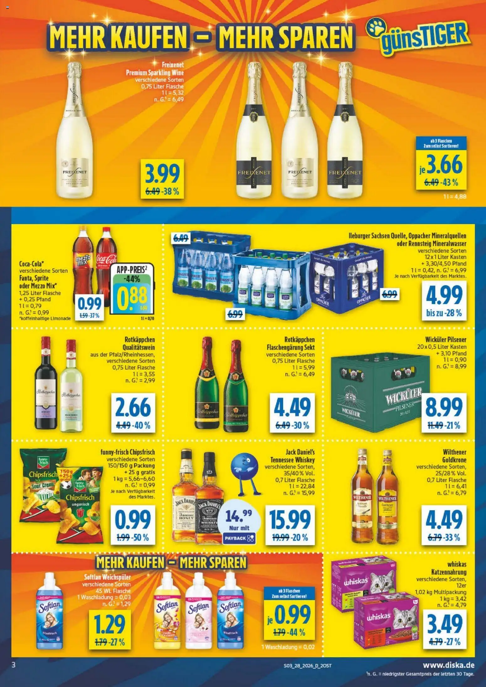 Diska Prospekt – gültig ab 06.07.2026 | Seite: 7 | Produkte: Coca cola, Wilthener, Freixenet, Limonade