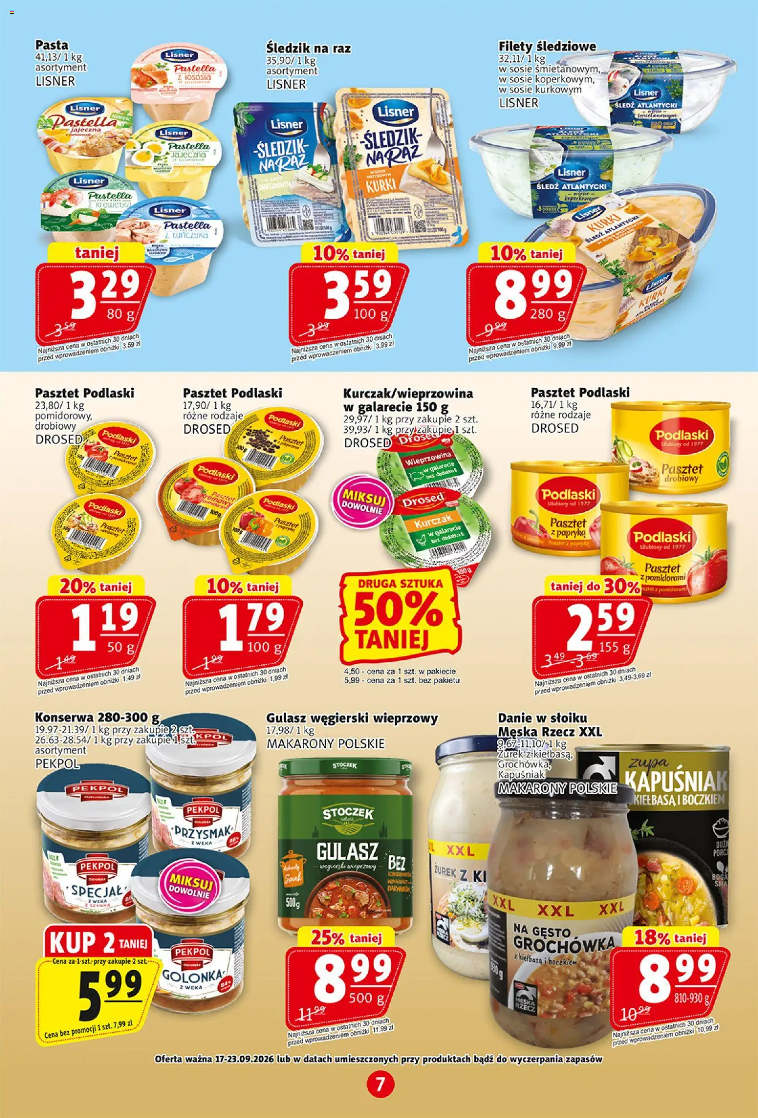 Prim Market gazetka od 17.09.2026 | Strona: 7 | Produkty: Kurczak, Kurki, Pasztet, Szynka