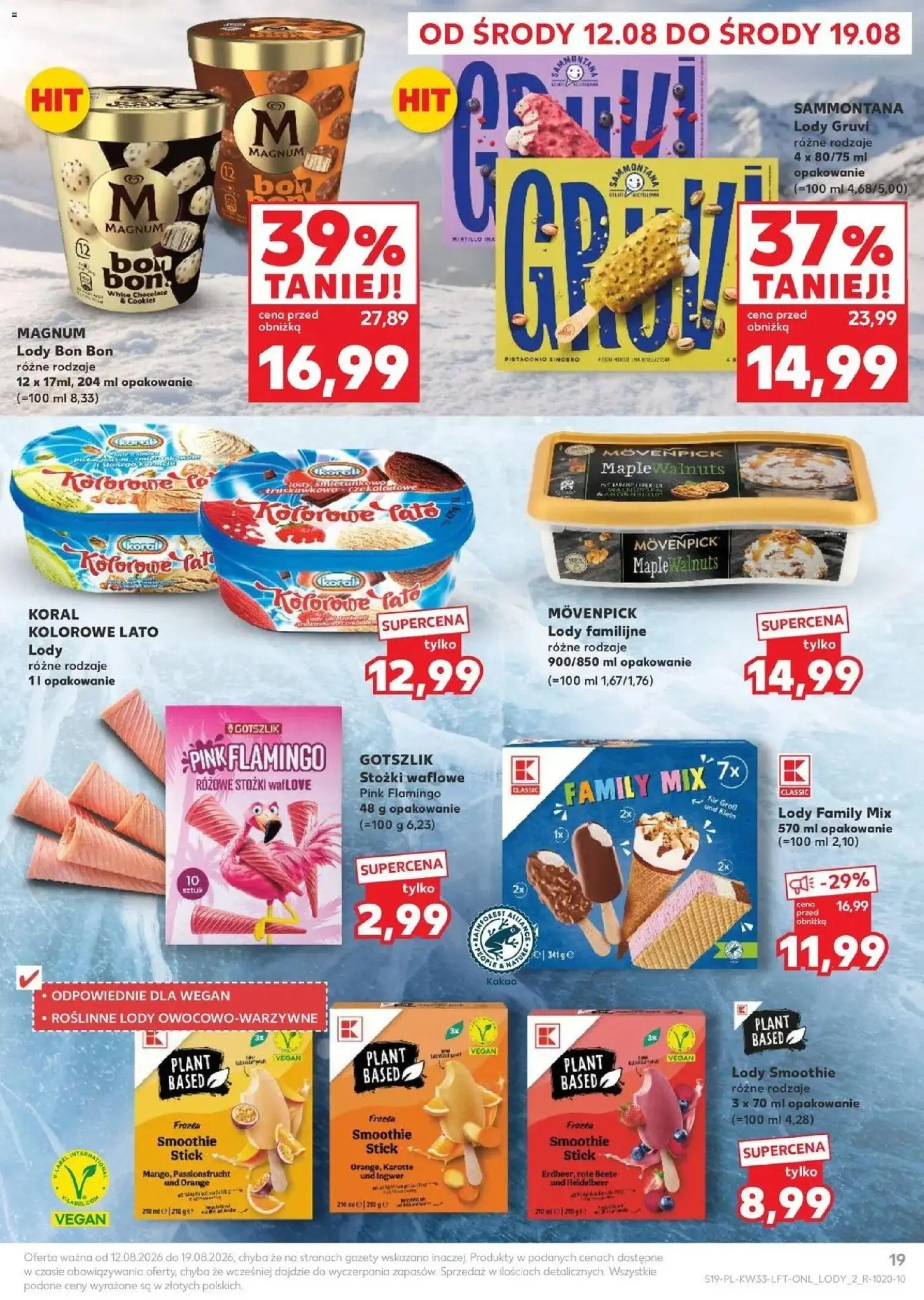 Kaufland - Kaufland Gazetka Tygodnia ważne do 19.08 od 12.08.2026 - od jutra PDF | Strona: 19 | Produkty: Kakao, Lody familijne, Gazety, Magnum
