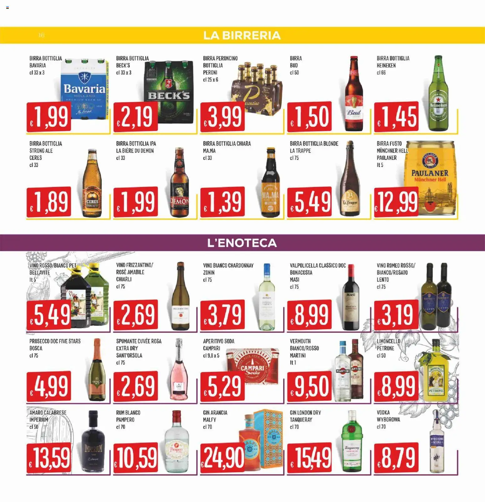 Volantino SISA del 25/06/2026 | Pagina: 16 | Prodotti: Vodka, Vino, Rum, Aperitivo