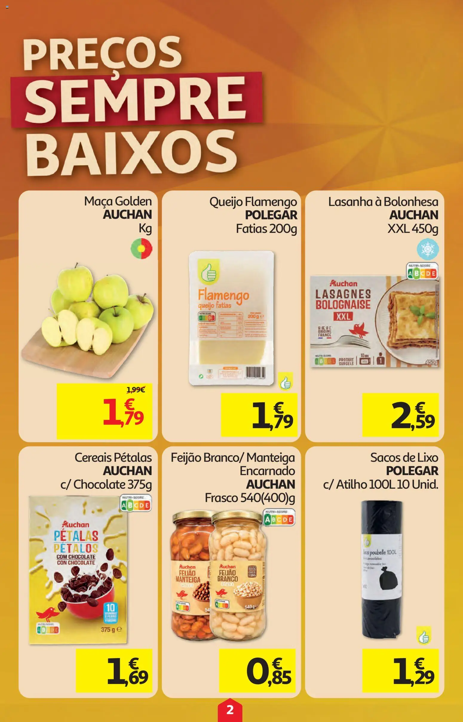 Auchan folheto │ válido de 22/10/2026 | Página: 2 | Produtos: Manteiga, Chocolate, Cereais, Feijão