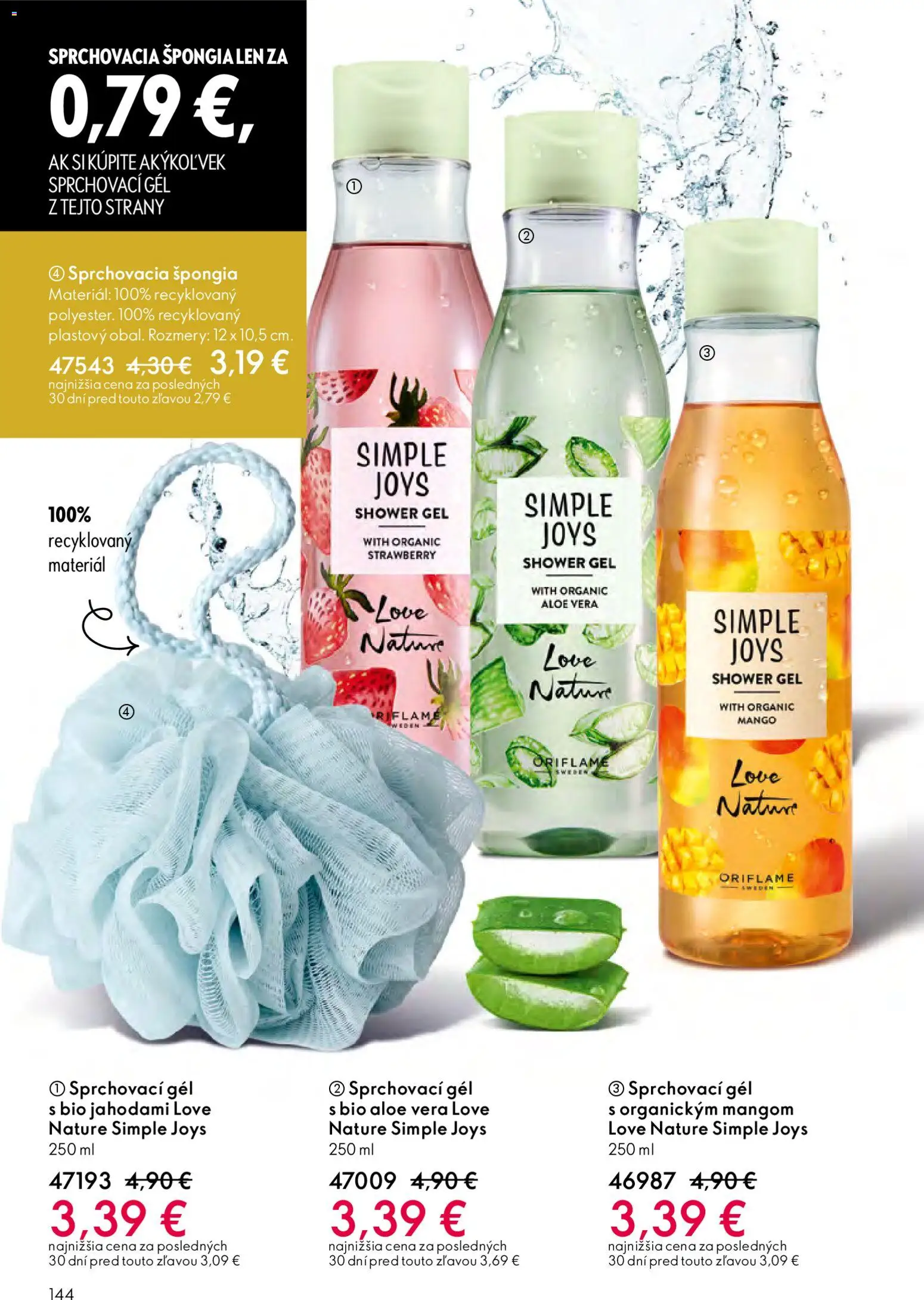 Nové Oriflame akcie – leták je platný od 25.03.2026 | Strana: 144 | Produkty: Aloe Vera, Mango