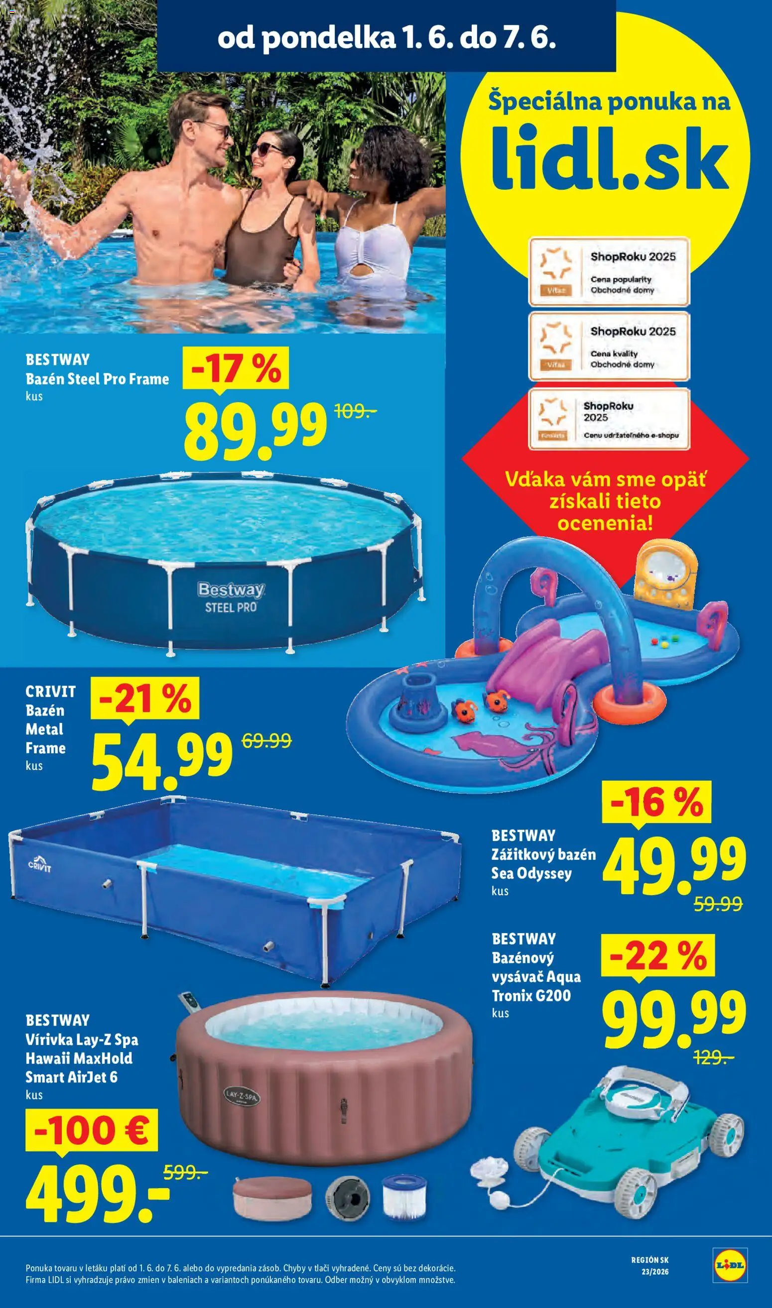 Nové Lidl akcie – leták je platný od 01.06.2026 | Strana: 12 | Produkty: Bazénový vysávač, Vysávač
