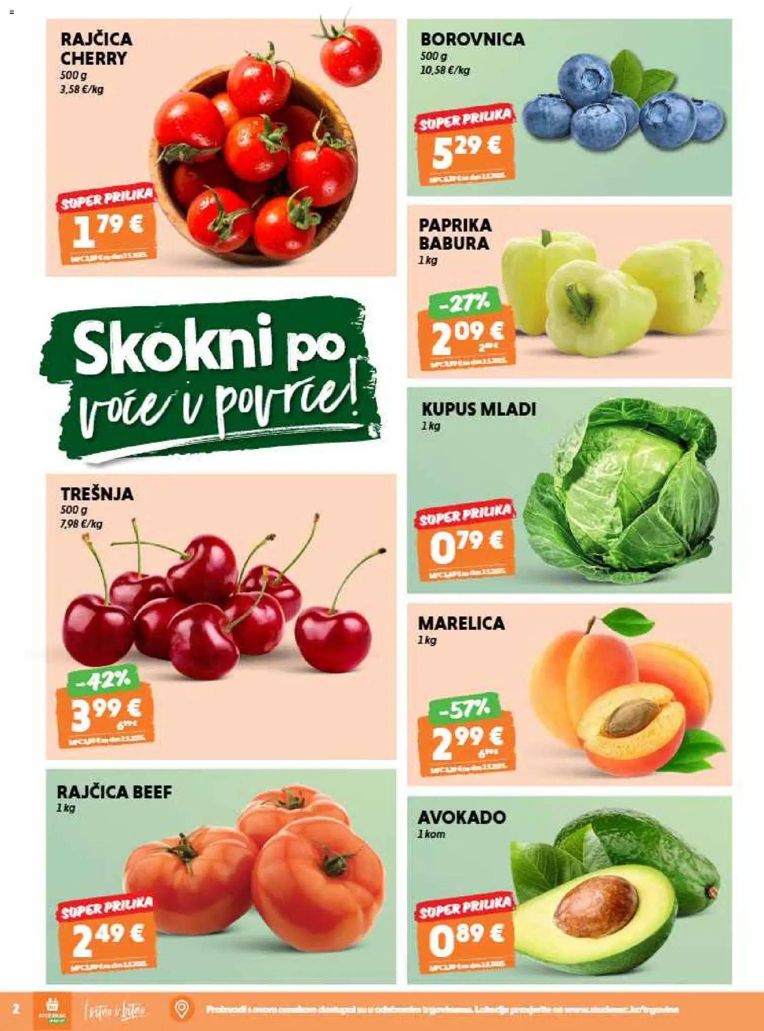 Studenac katalog | vrijedi od 20.05.2026 | Stranica: 2 | Proizvodi: Paprika, Avokado, Kupus, Rajčica