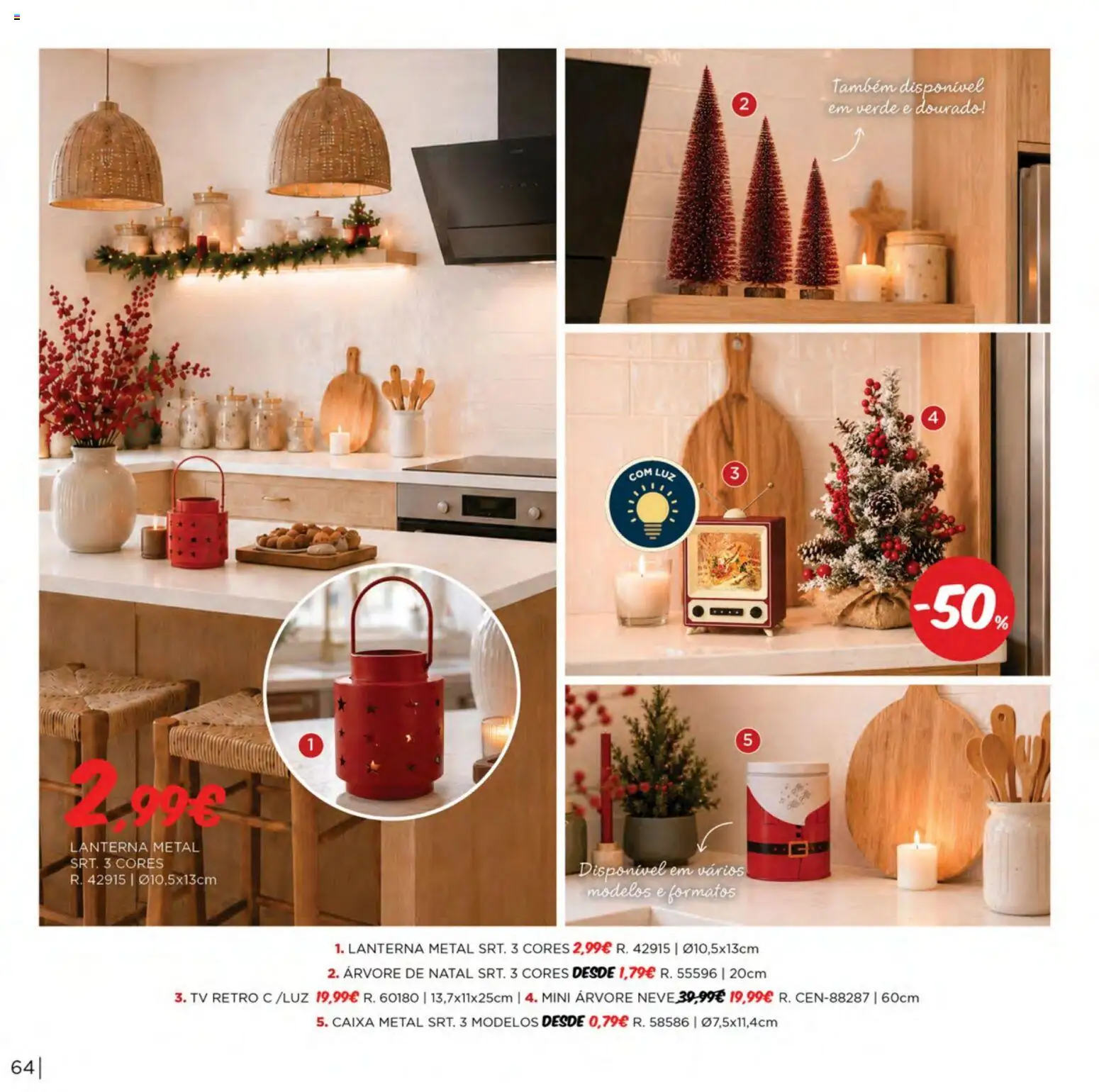Espaço Casa Catálogo de Natal 2026 │ válido de 06/10/2026 | Página: 64 | Produtos: Árvore de natal, Lanterna, Caixa