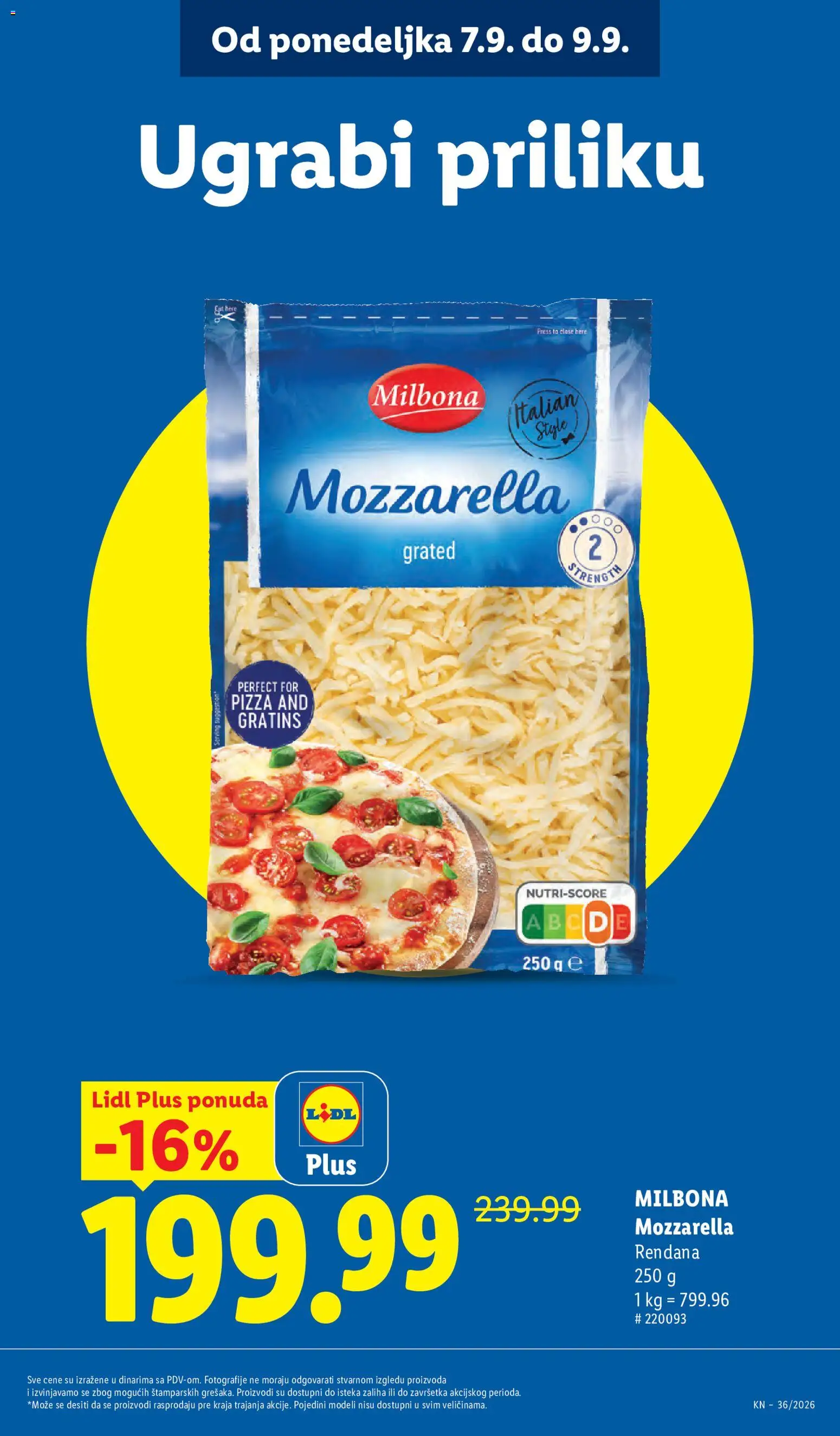 Lidl katalog - važi od 03.09.2026 | Strana: 19 | Proizvode: Mozzarella