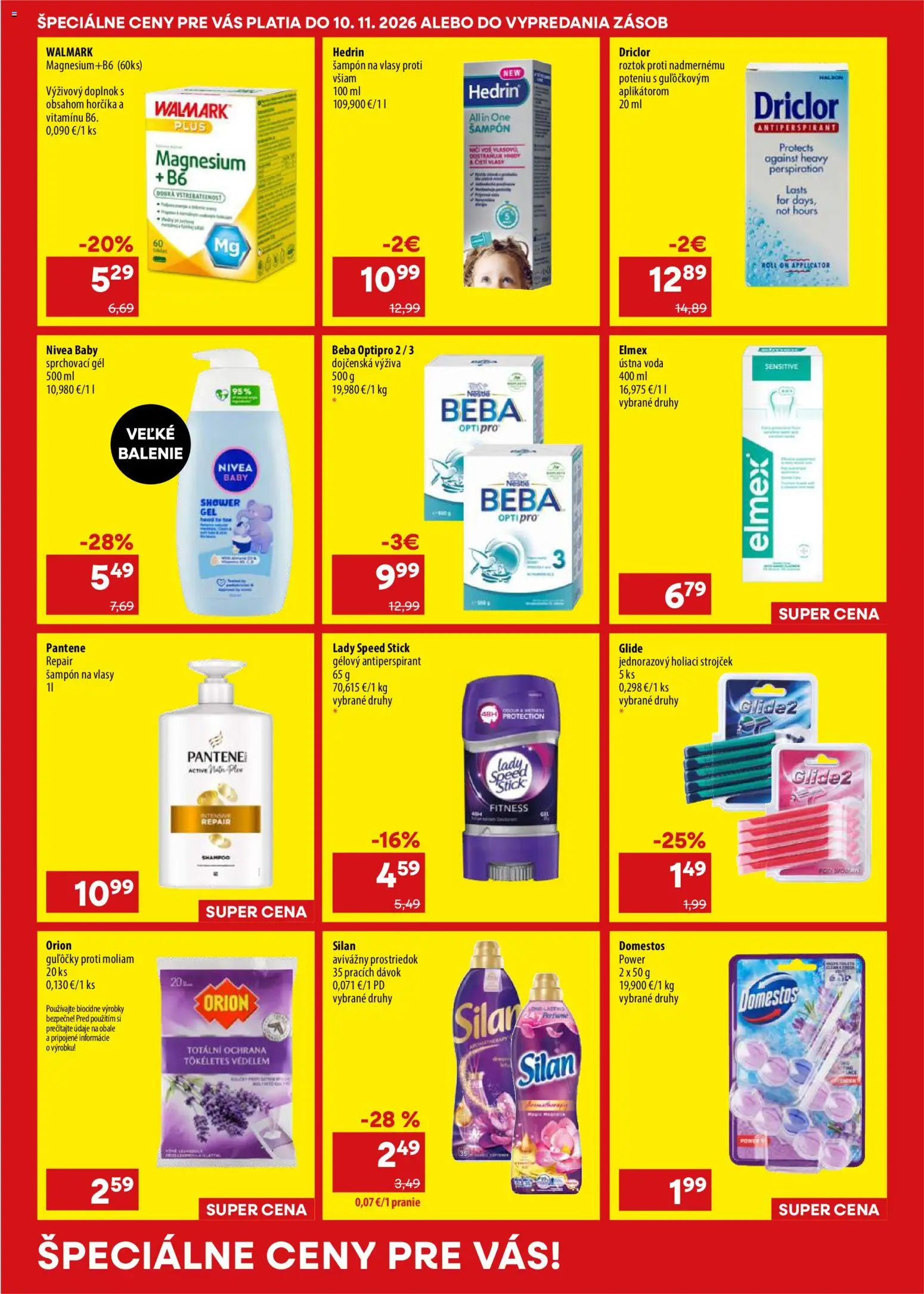 Nové 101 drogerie akcie – leták je platný od 23.09.2026 | Strana: 5 | Produkty: Strojček, Holiaci strojček, Ústna voda, Beba