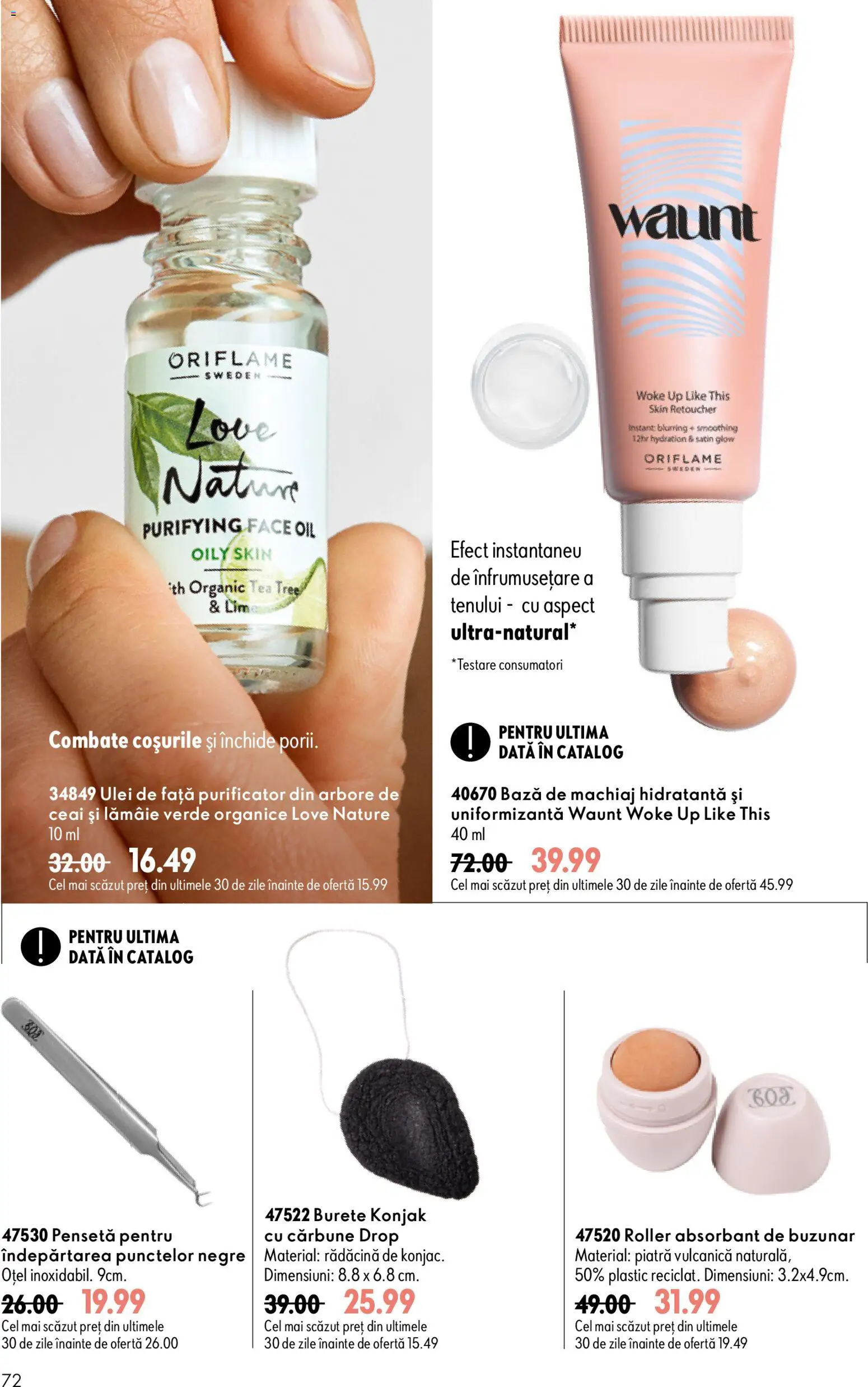 Noul catalog Oriflame – valabil de la 09.09.2026 | Pagină: 72 | Produse: Bază de machiaj, Machiaj, Ulei, Ceai