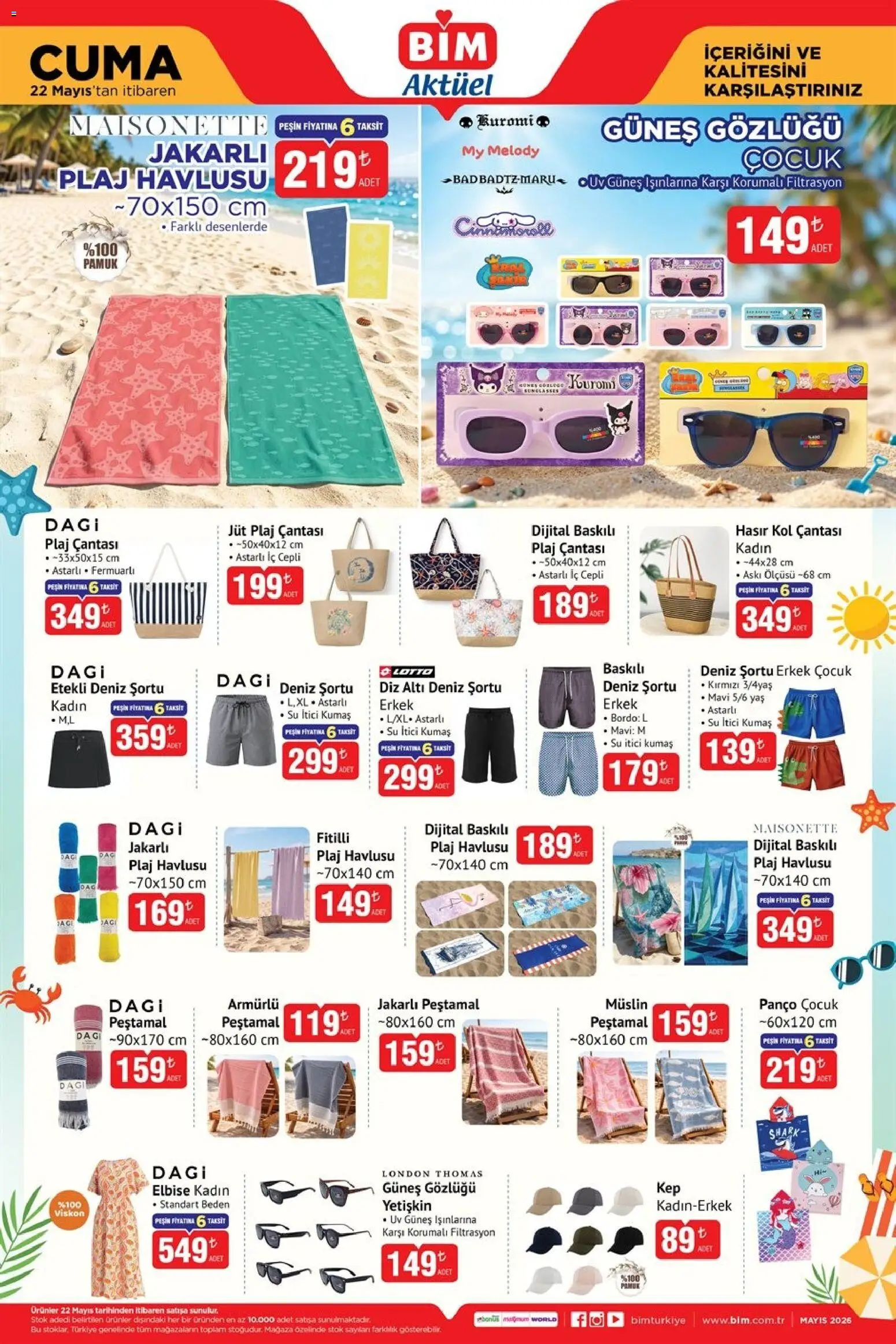 BİM - Katalog Cuma - 22.05.2026 tarihinden itibaren geçerlidir | Sayfa: 5 | Ürünler: Askı, Su, Elbise