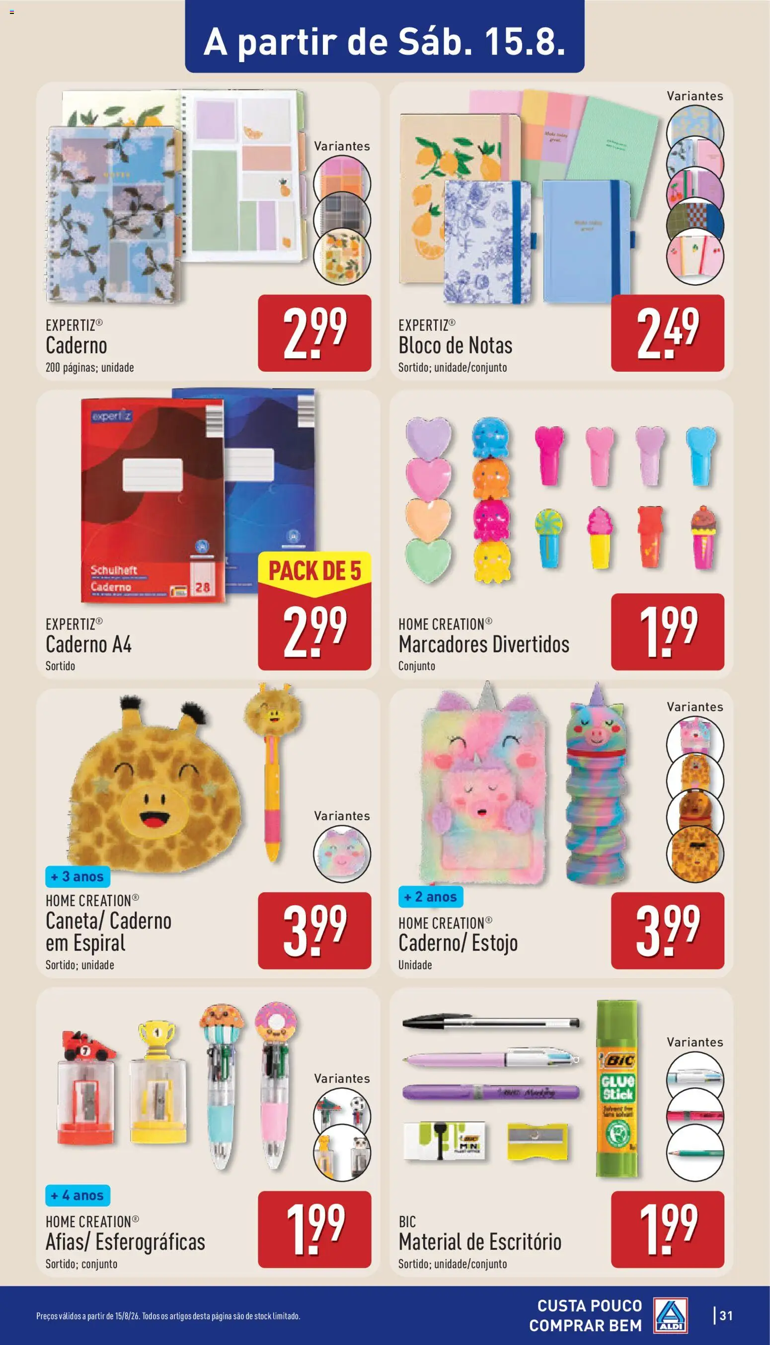 Aldi folheto │ válido de 10/08/2026 | Página: 31 | Produtos: Caderno, Notebook