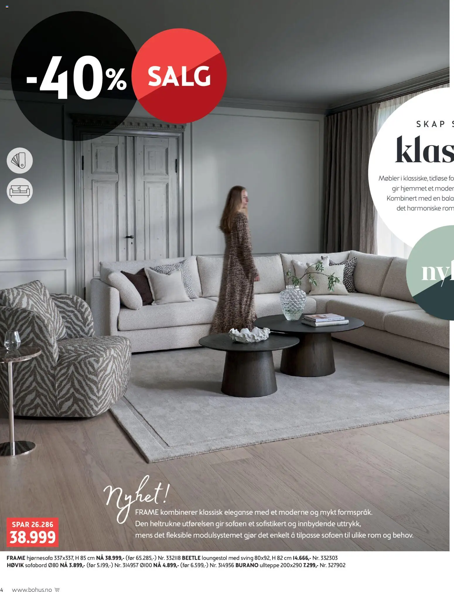 {H1} | Side: 4 | Produkter: Rom, Hjørnesofa, Skap