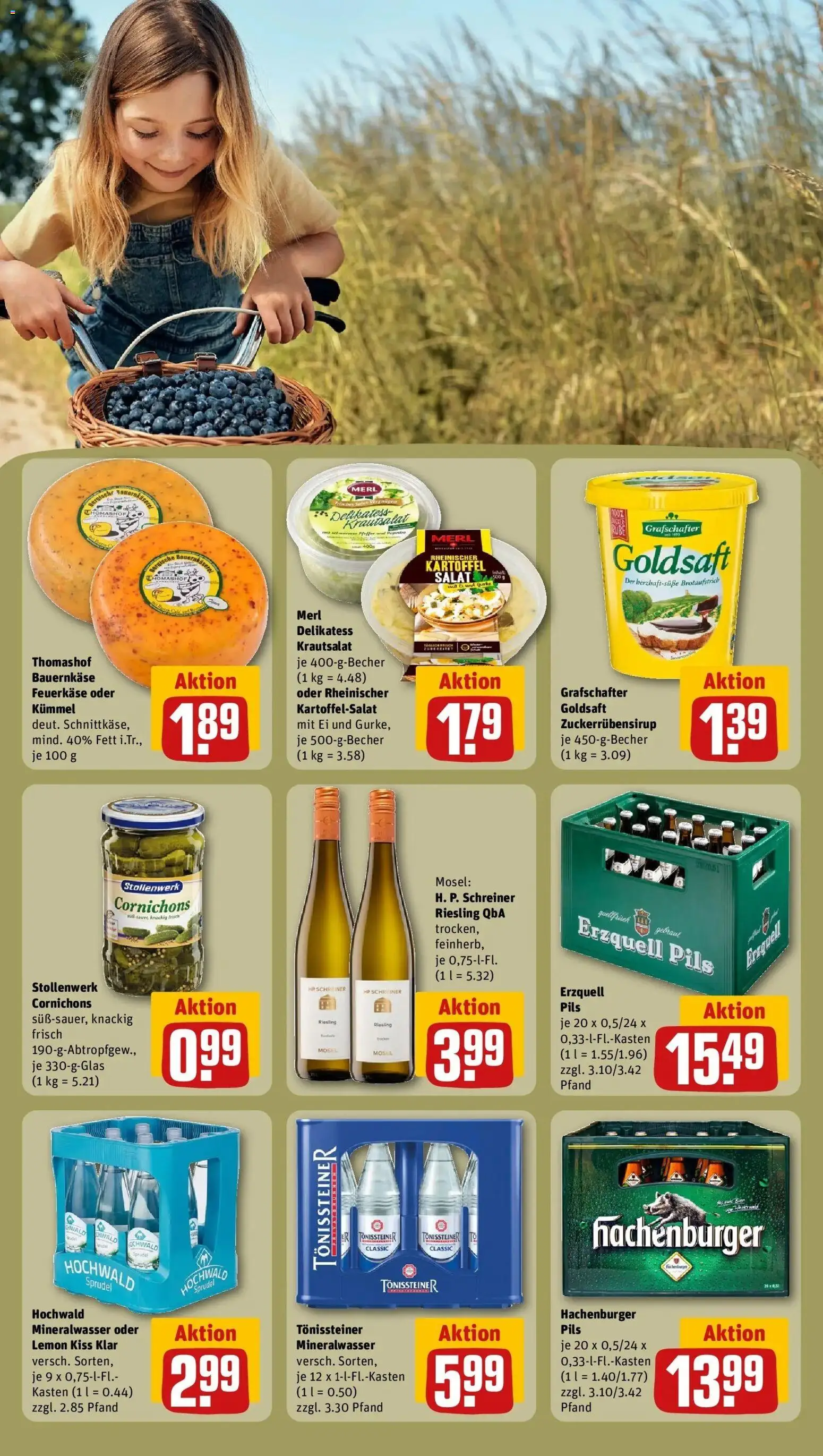 REWE Prospekt ab 24.08.2026 zum Blättern » Angebote | Seite: 23 | Produkte: HP, Pils, Mineralwasser, Salat