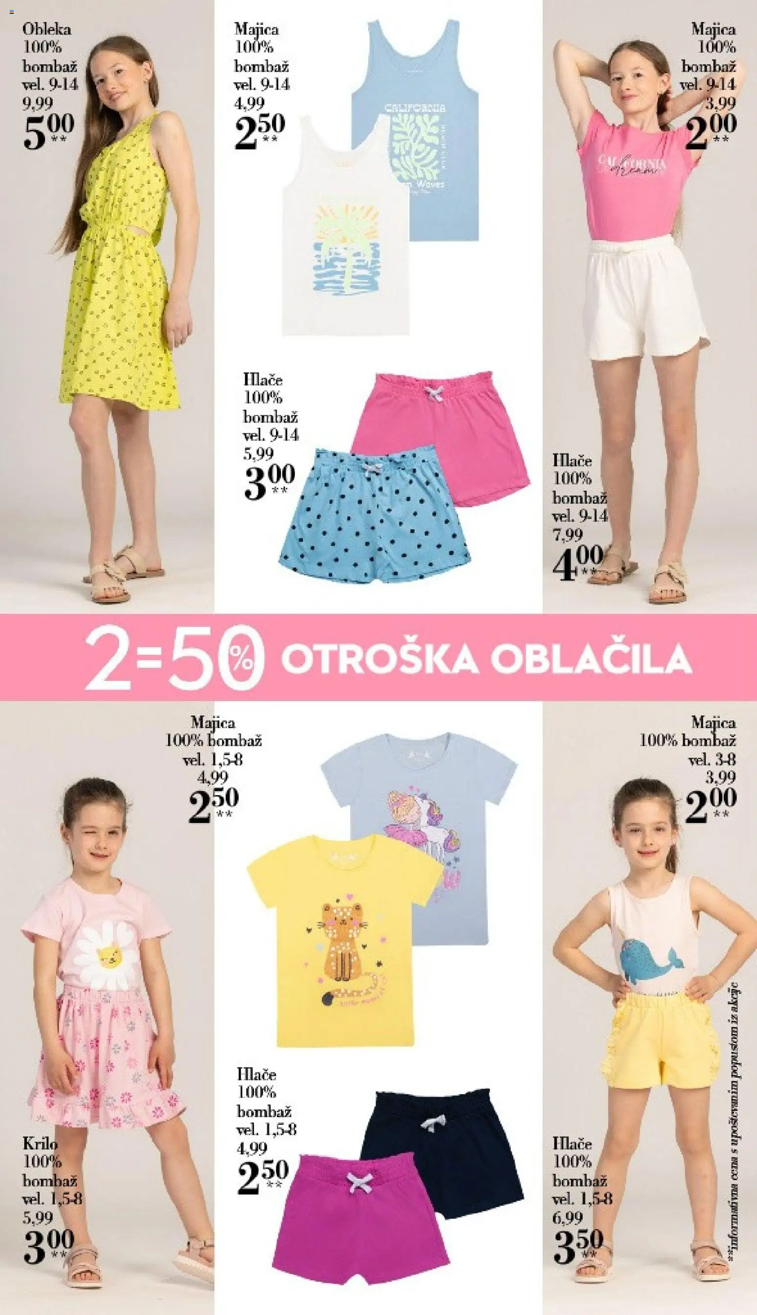 Novi Mana katalog ponudbe – veljaven od 15.06.2026 | Stran: 7 | Izdelki: Otroška oblačila, Krilo, Majica, Obleka