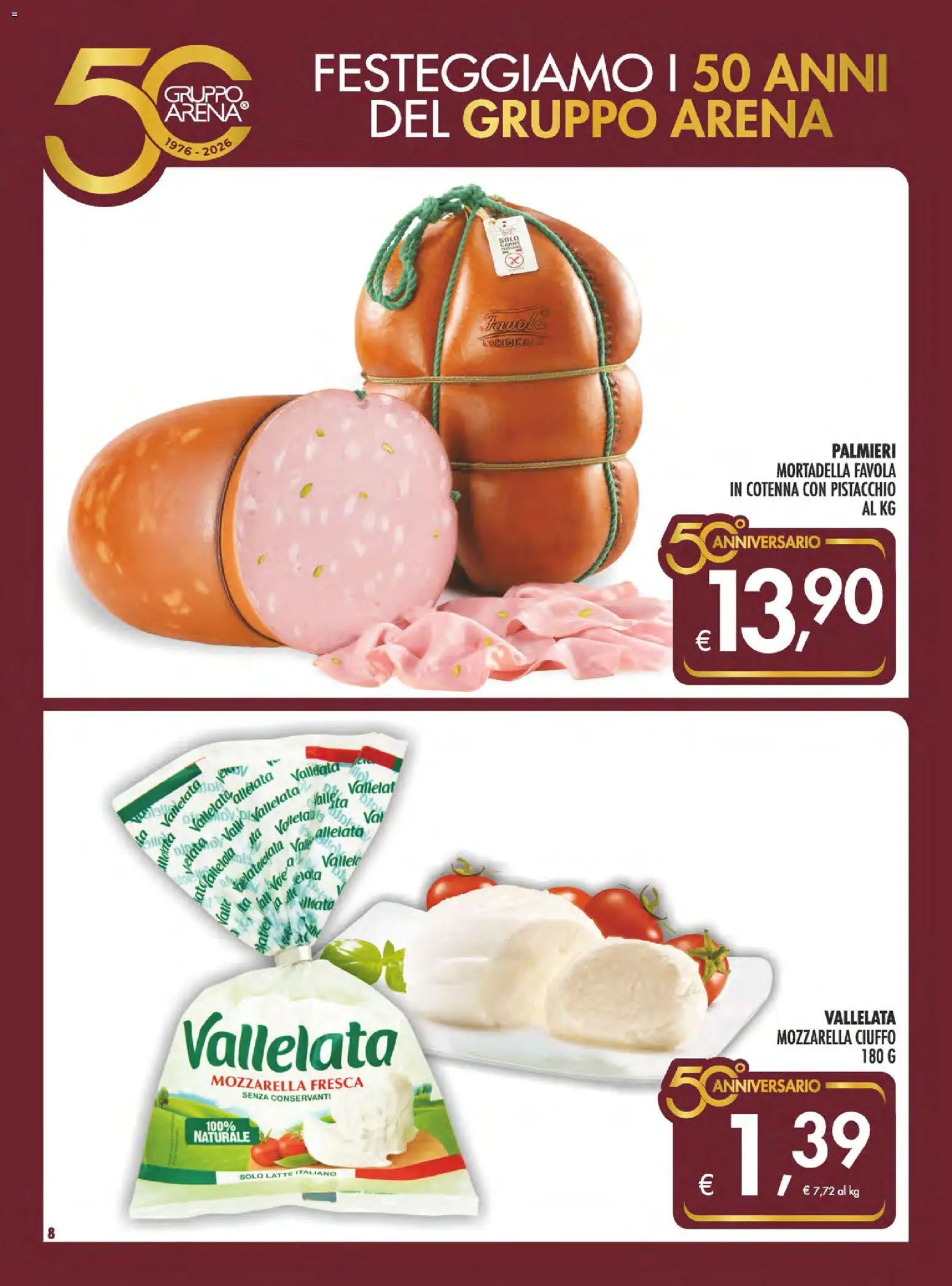 Volantino SuperConveniente del 28.05.2026 | Pagina: 8 | Prodotti: Mozzarella, Latte, Mortadella