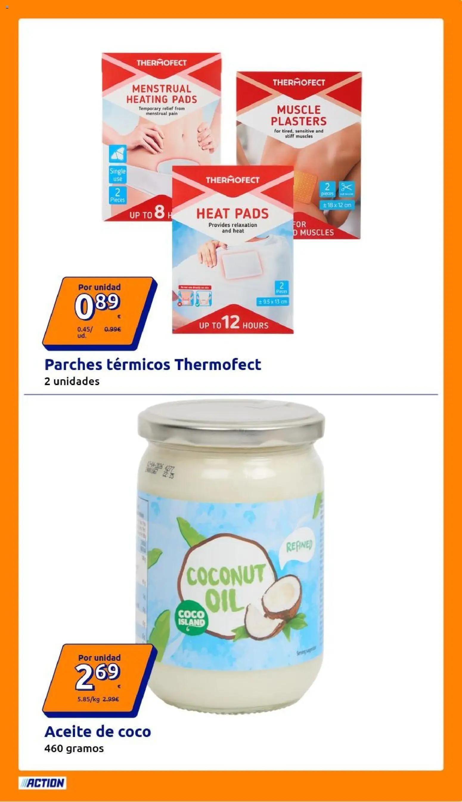 Action folleto │ válido desde el 14/10/2026 | Página: 11 | Productos: Parches térmicos, Aceite, Coco, Aceite de coco