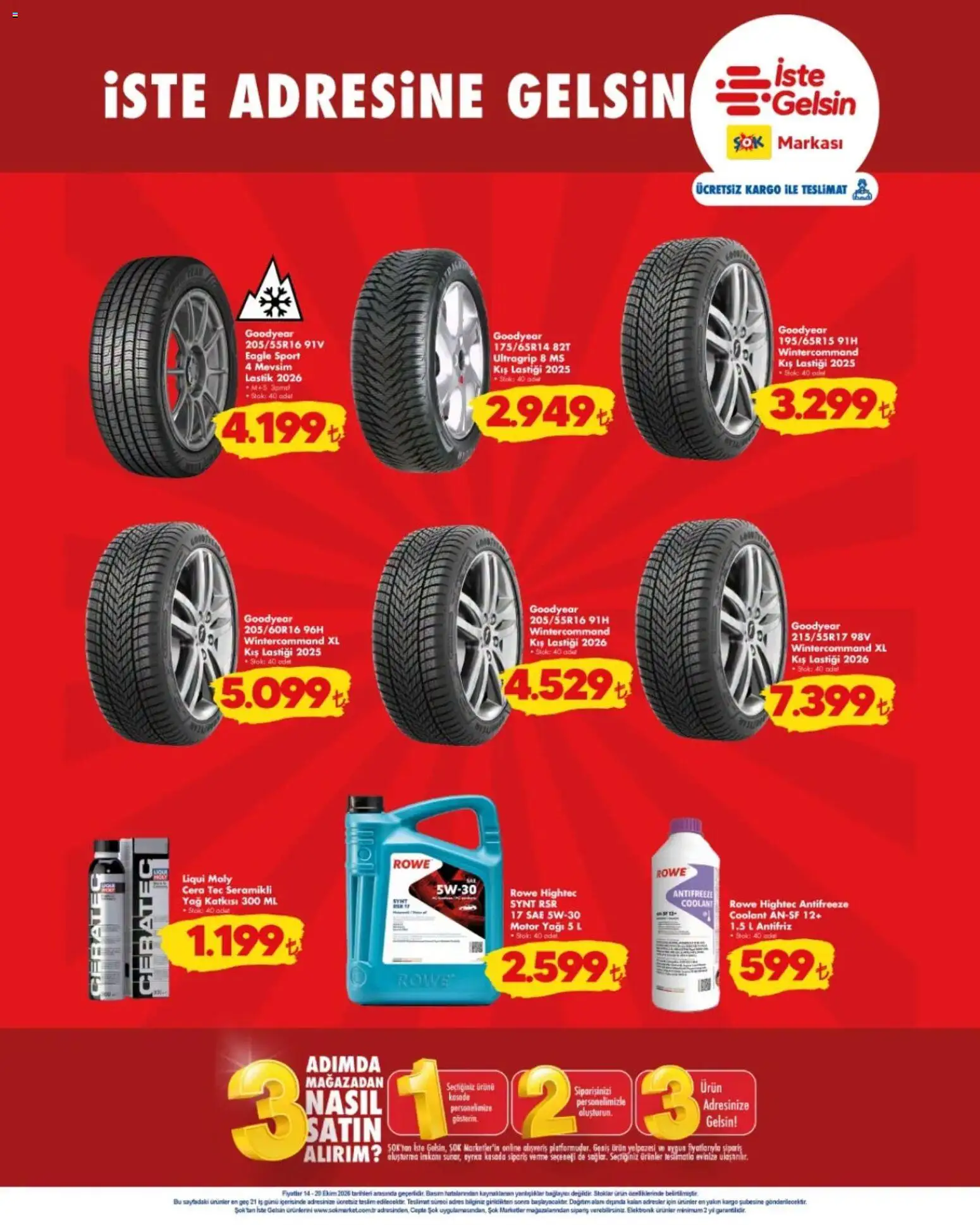 Şok Market Katalog - 14 Ekim 2026 tarihinden itibaren geçerlidir | Sayfa: 7 | Ürünler: Lastik, Yağ, Bağlayıcı