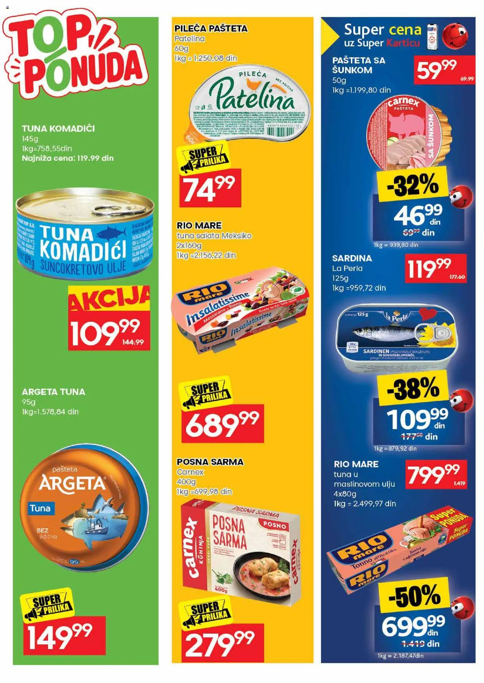 Idea katalog - važi od 17.08.2026 | Strana: 38 | Proizvode: Kuhinja, Rio mare, Pašteta, Sardina