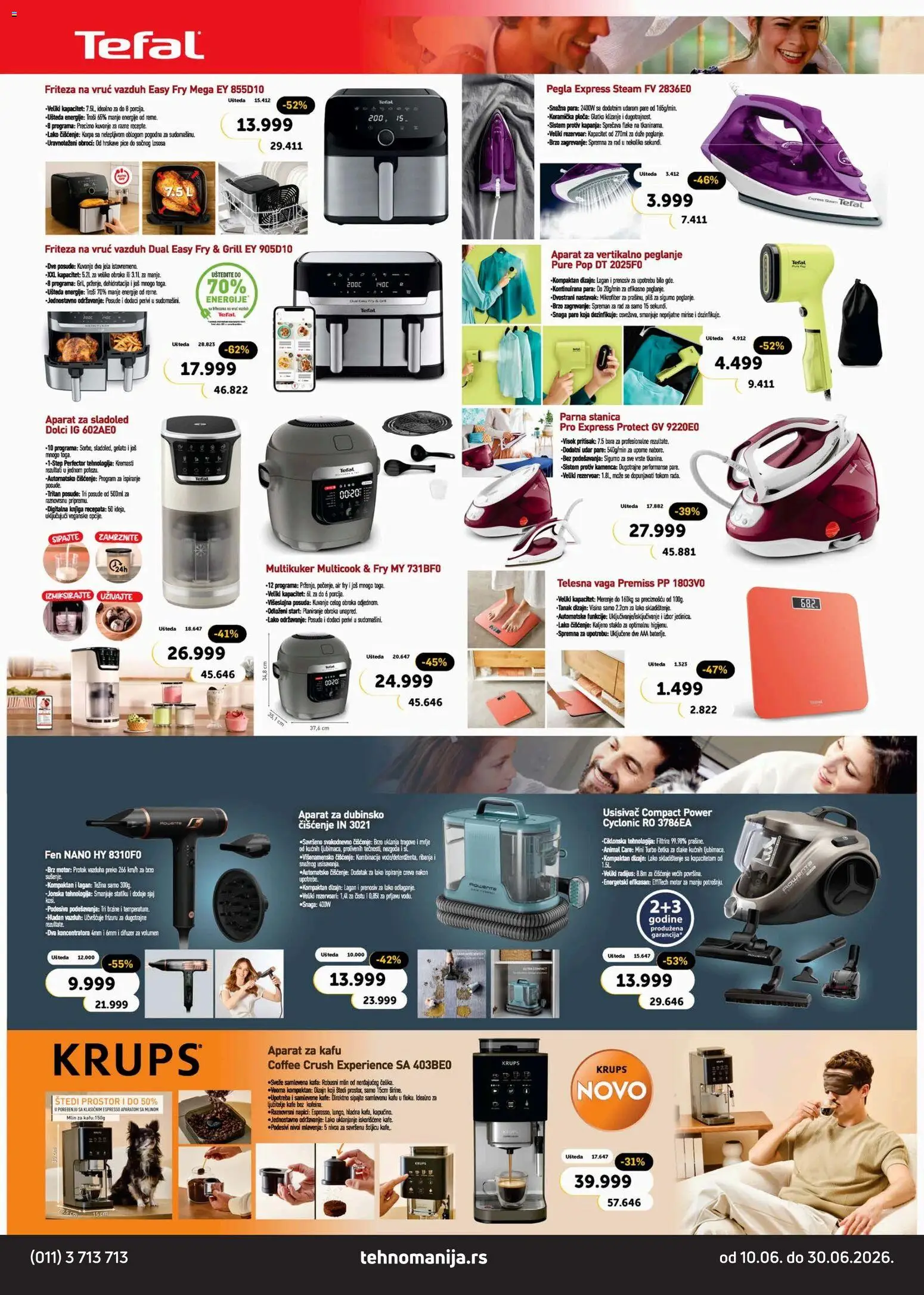 Tehnomanija katalog - važi od 10.06.2026 | Strana: 10 | Proizvode: Aparat za kafu, Mlin, Friteza, Kapućino