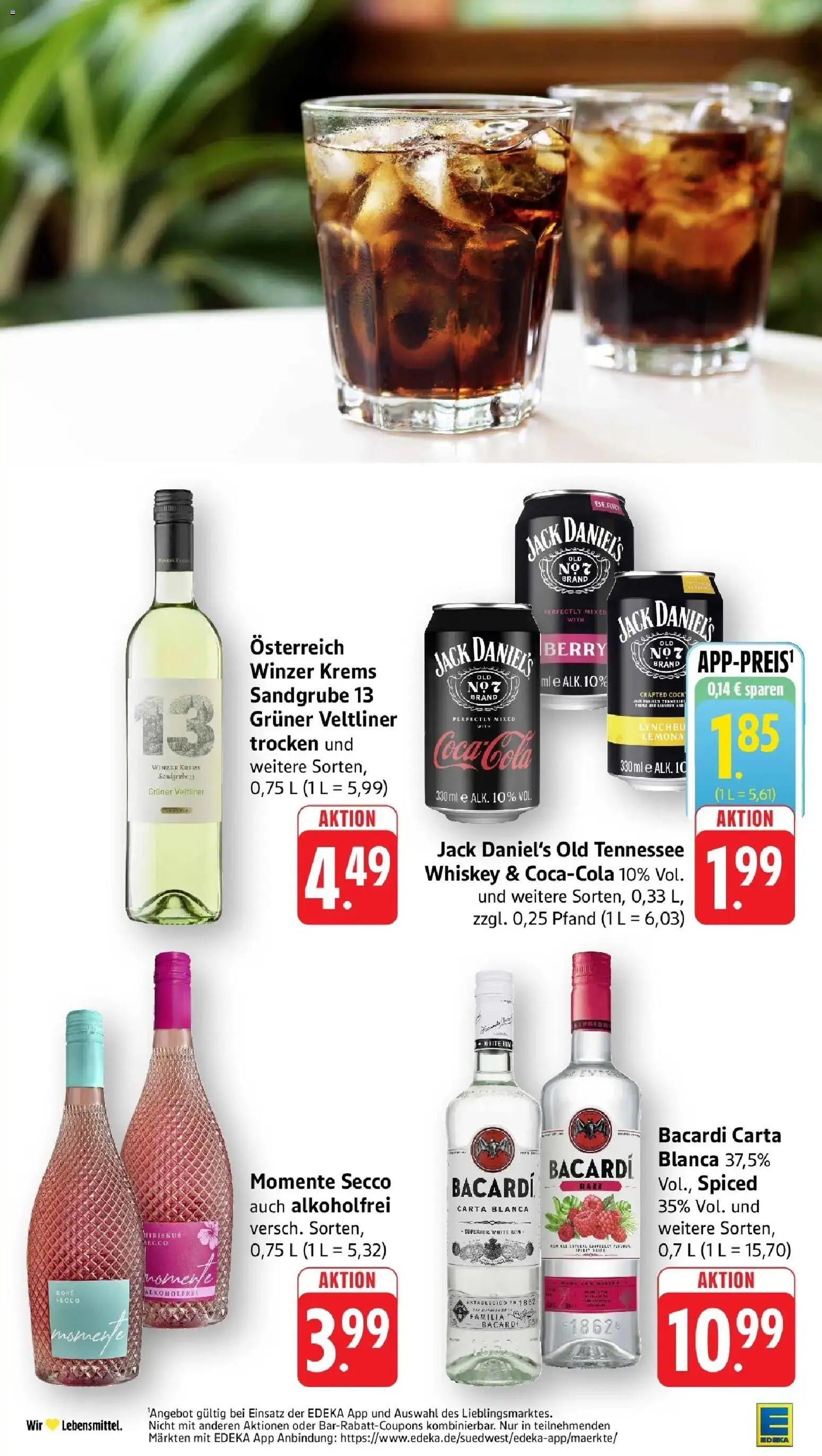 Edeka prospekt Bad Bergzabern – gültig ab 29.06.2026 | Seite: 35 | Produkte: Bacardi, Cola, Rum, Jack Daniel's
