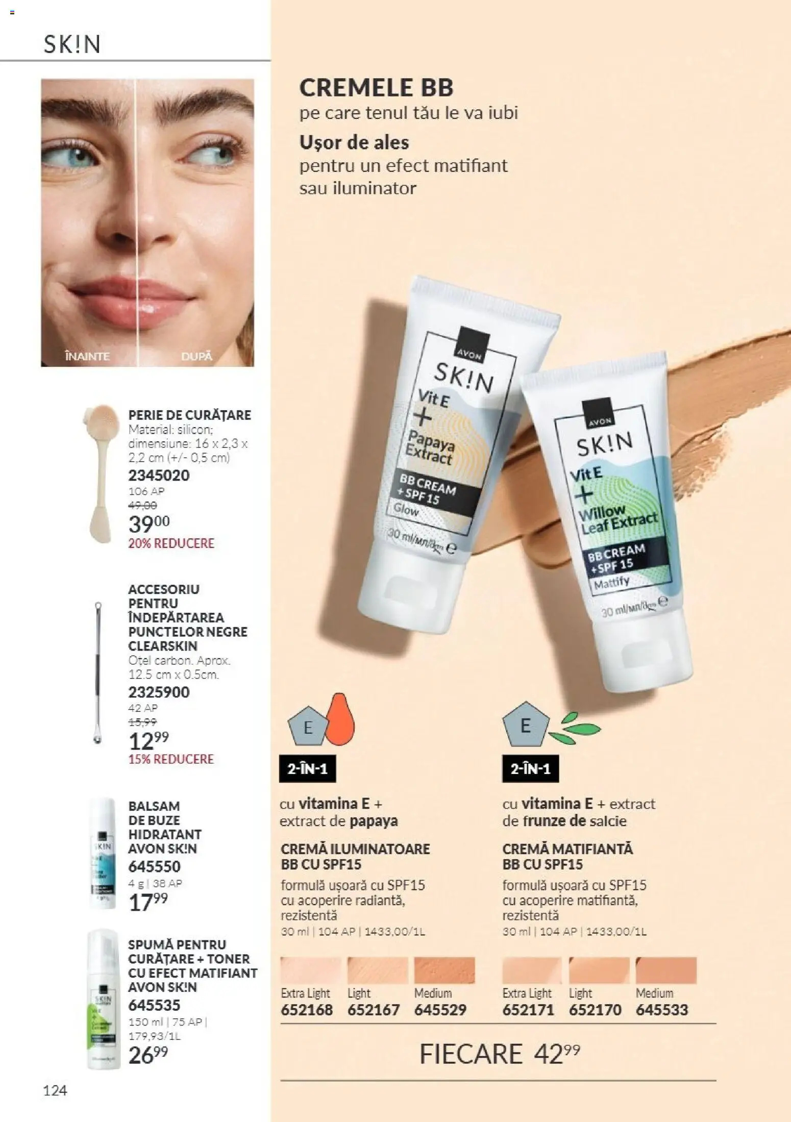 Noul catalog Avon – valabil de la 01.10.2026 | Pagină: 124 | Produse: Iluminator, Perie, Balsam, Cremă