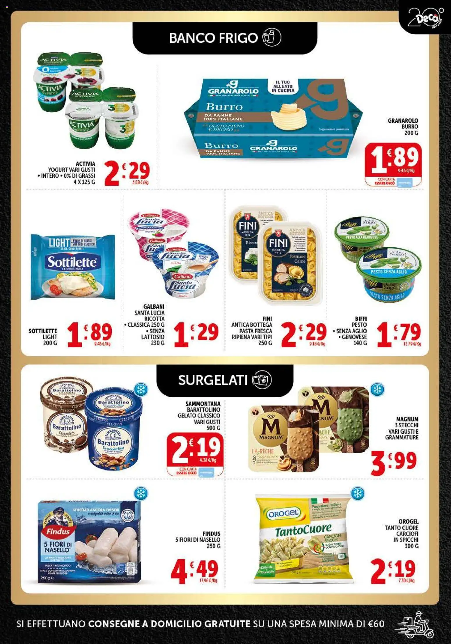 Volantino Decò del 21/08/2026 | Pagina: 3 | Prodotti: Burro, Pasta, Carciofi, Nasello