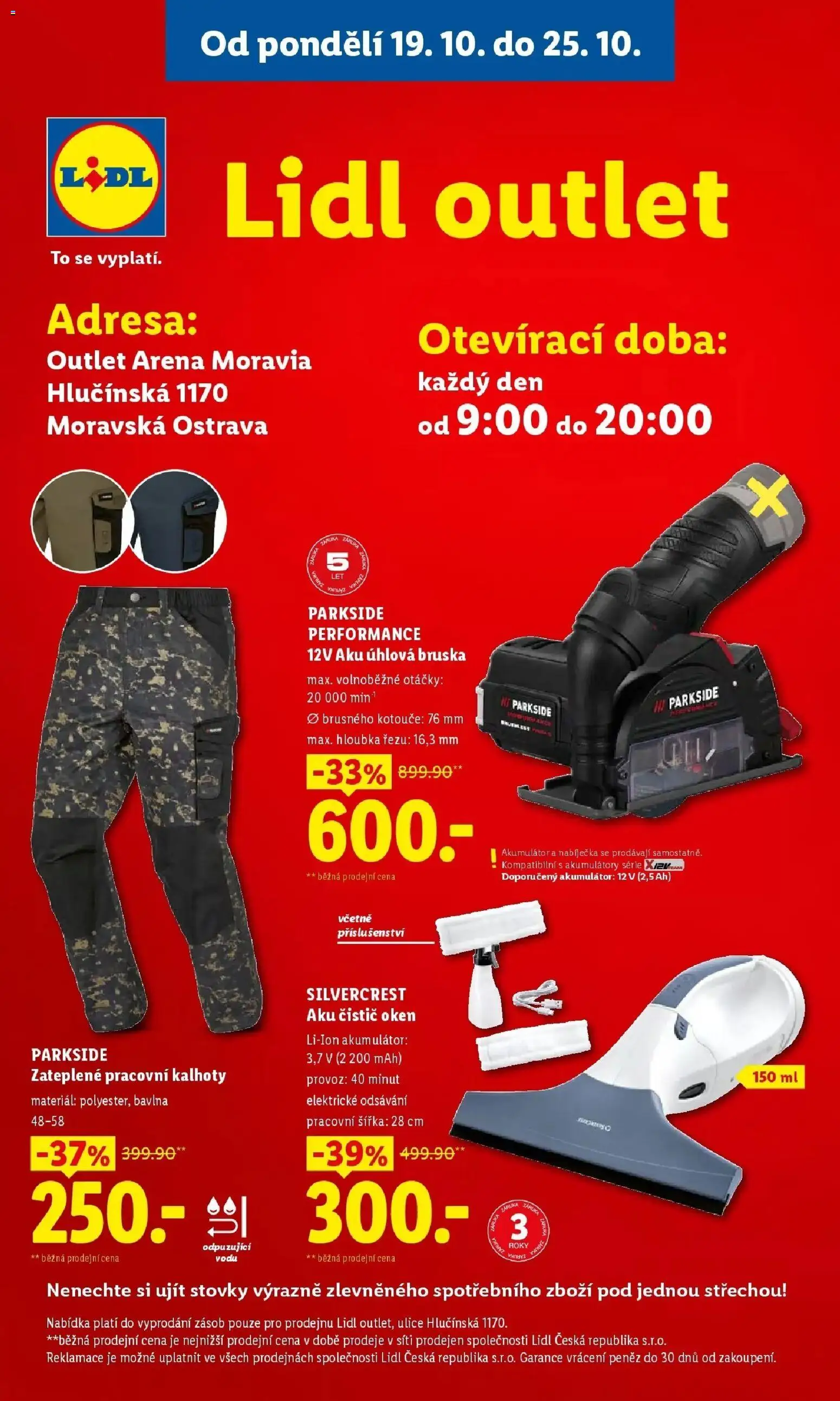 Lidl leták od 19.10.2026 - Nový akční leták | Strana: 6 | Produkty: Kalhoty, Pracovní kalhoty, Pants, Úhlová bruska