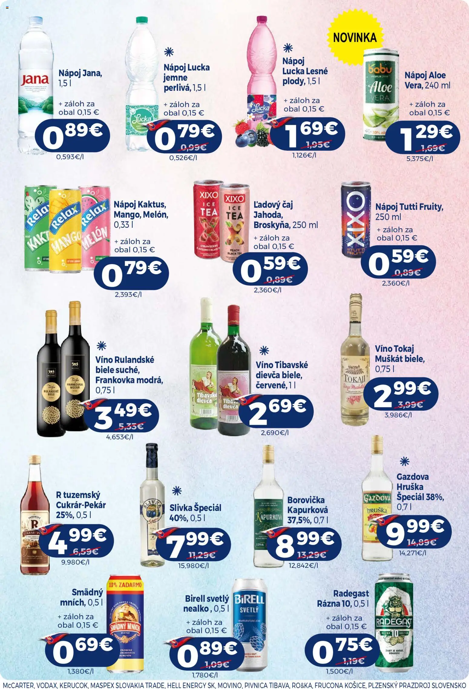 Nové Milk Agro akcie – leták je platný od 16.09.2026 | Strana: 14 | Produkty: Čaj, Radegast, Smädný Mních, Mango